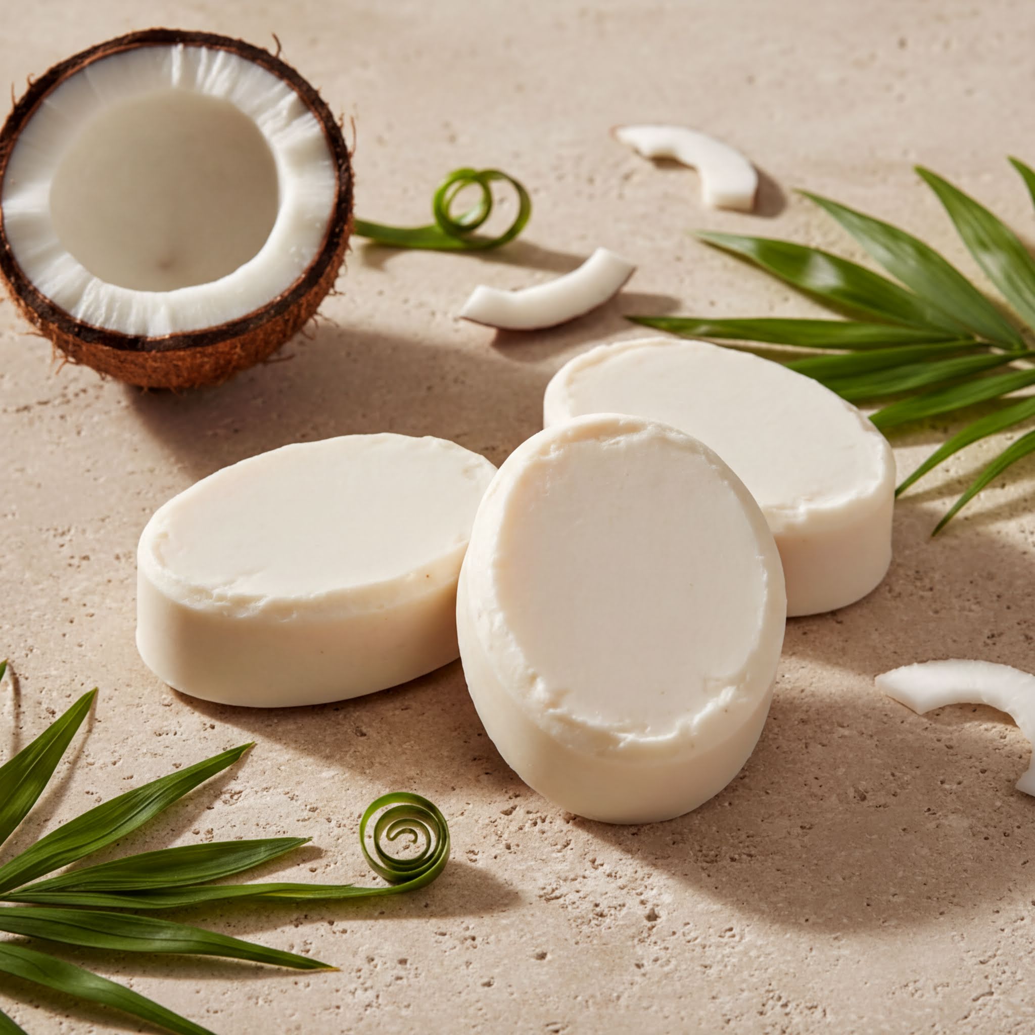 Coconut Oval Soap Set - Natural