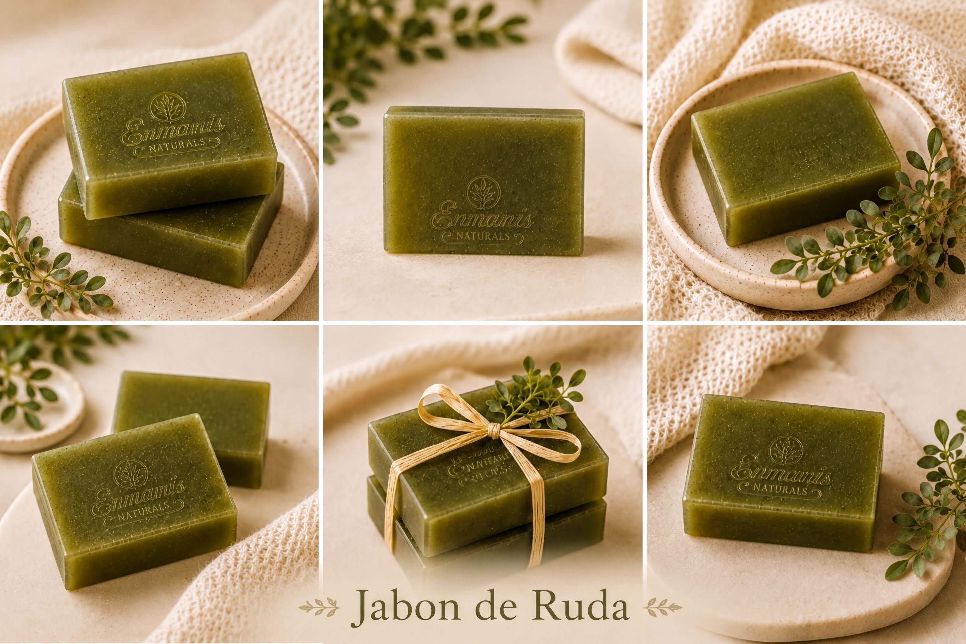 Rue Bar Rosemary Soap | Organic Skin Cleanser | Handcrafted Gift | 4 oz - Enmanis Naturals
