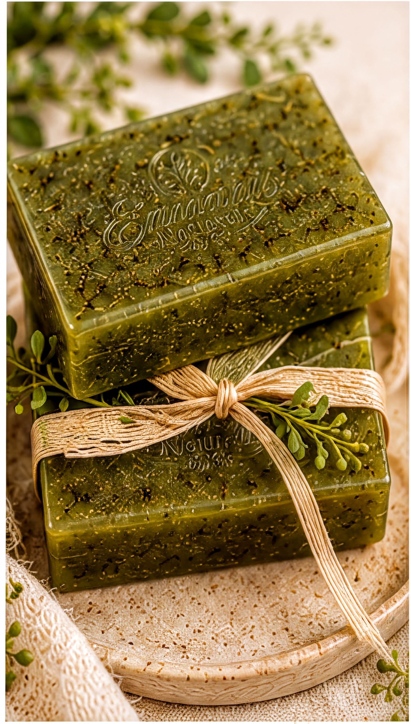 Rosemary Botanical Soap & Bath Soak Gift Set with Ruta G, Natural Essential Oils - Enmanis Naturals