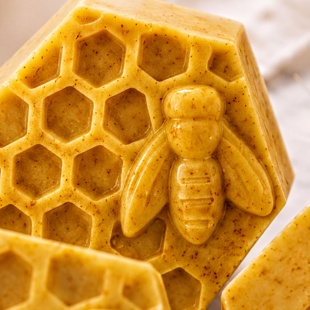 Handmade Turmeric Kojic Acid Soap Bars with Shea Butter, Face Body Cleanser Set of 3