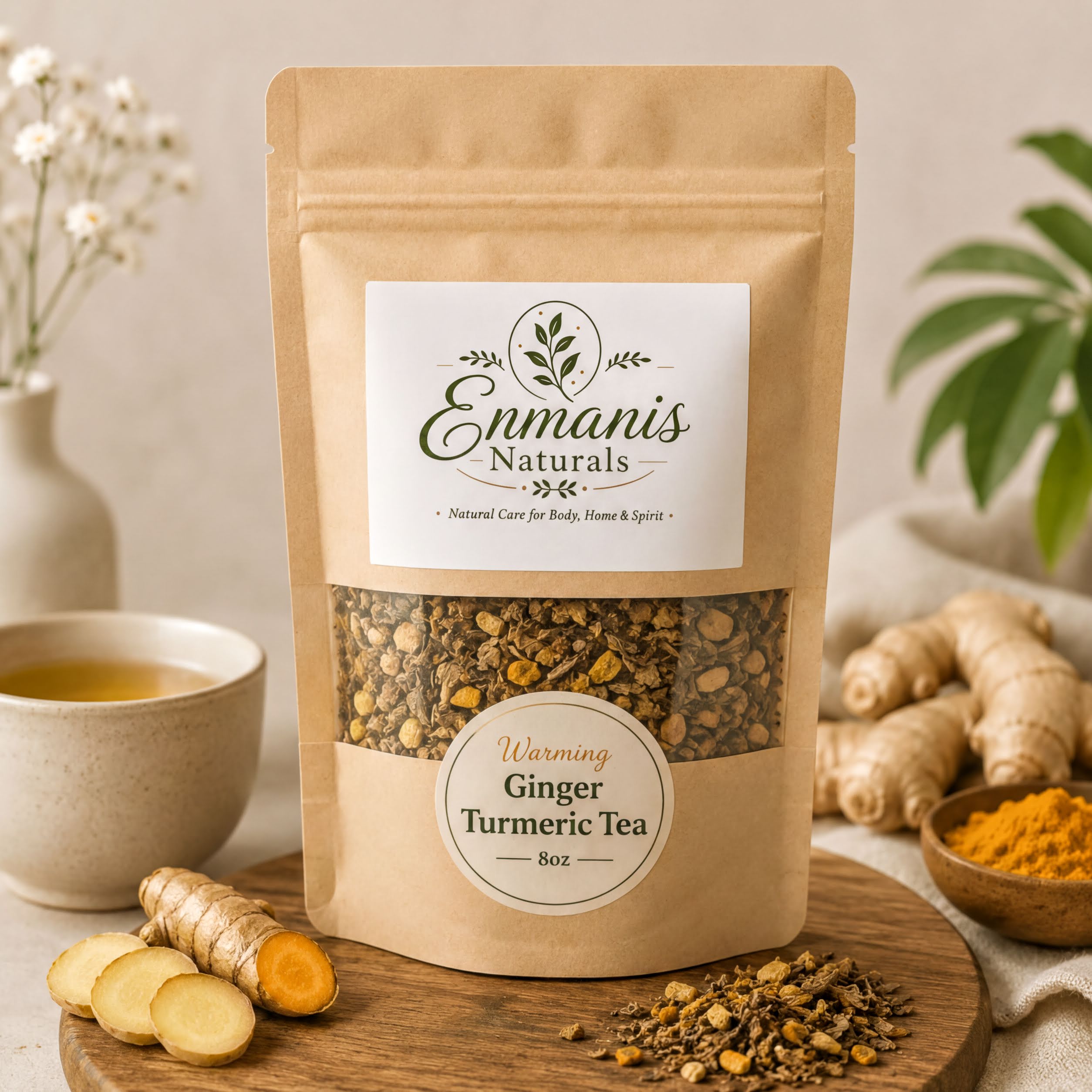 Warming Ginger Turmeric Tea - Enmanis Naturals
