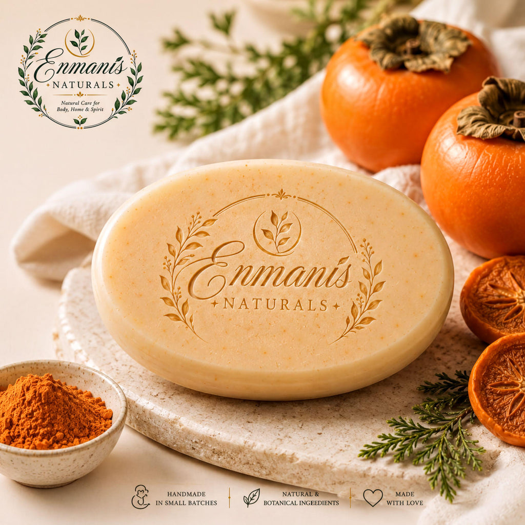 Persimmon Soap | Handmade Goat Milk Bar | Niacinamide Kaolin, Blood Orange Cedarwood | 5.5 Oz