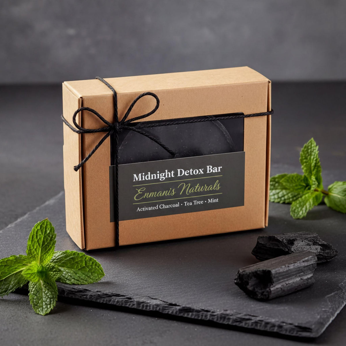 Activated Charcoal Goat Milk Soap, Tea Tree Peppermint, Deep Cleanse Bar