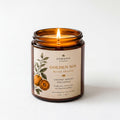 Handmade Candle | Orange Blossom, Coconut Apricot Wax - Amber Glass Jar, Cotton Wick, 4 Oz