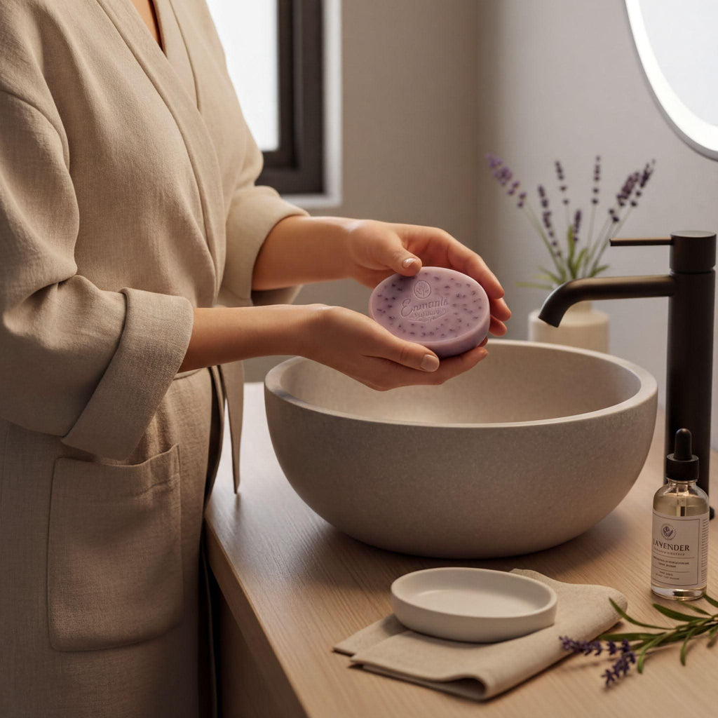 Handmade Lavender Goat Milk Soap Bar | Pure Essential Oils, Calming Spa Gift