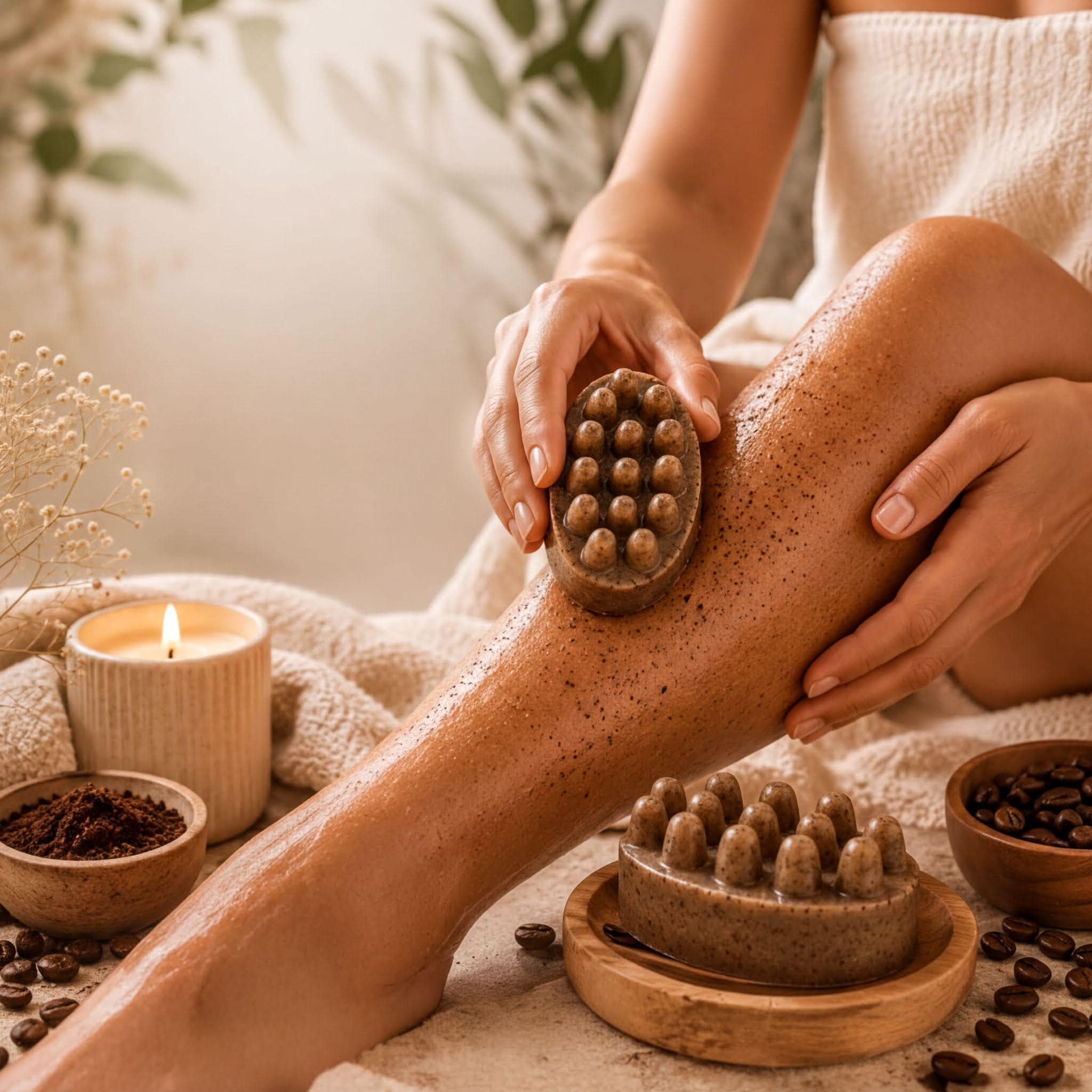 Coffee Soap | Goat Milk Massage Bar, Exfoliating Aroma - Handmade Natural Skincare, Artisan