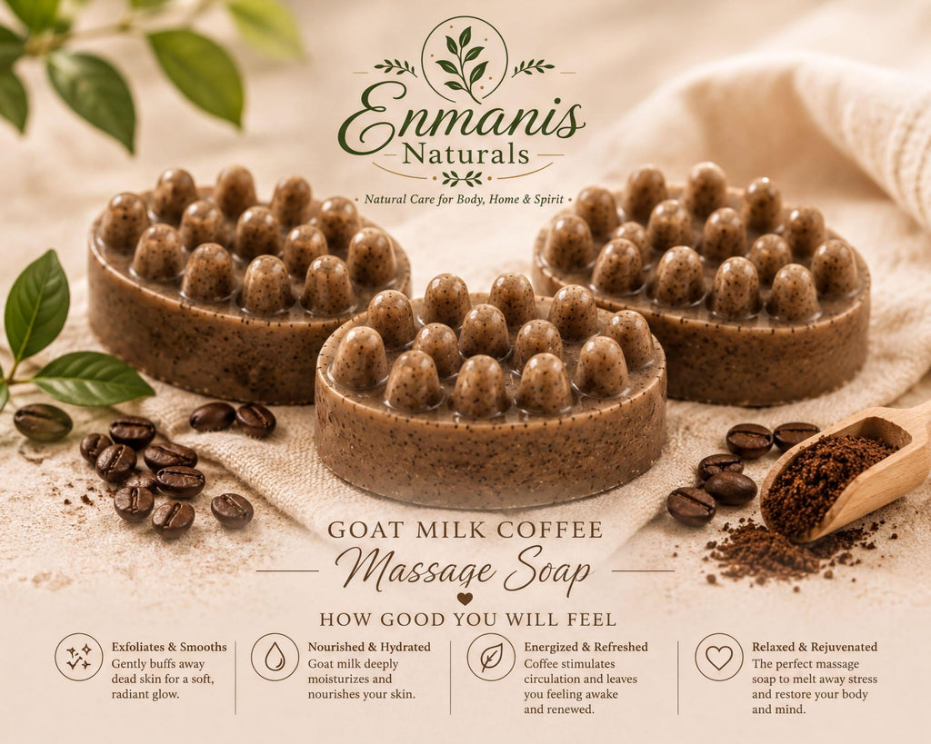 Coffee Soap | Goat Milk Massage Bar, Exfoliating Aroma - Handmade Natural Skincare, Artisan