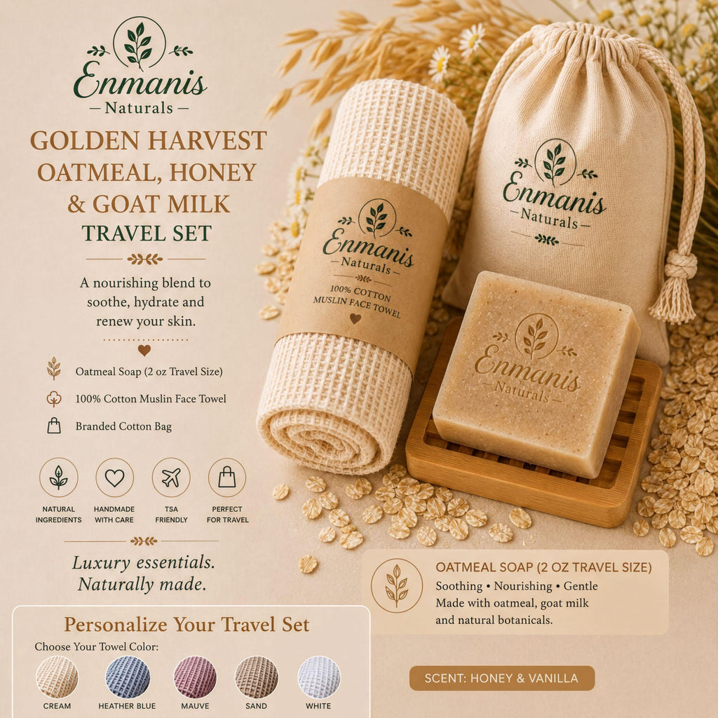 a package of oatmeal, honey and goat milk