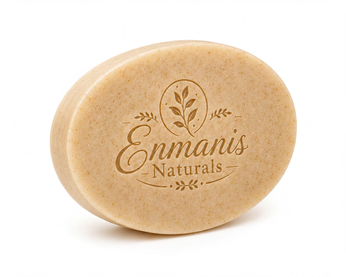 Goat Milk Soap | Handmade Colloidal Oatmeal Honey Cleanser - Sensitive Skin | 5.5 Oz Oval Bar