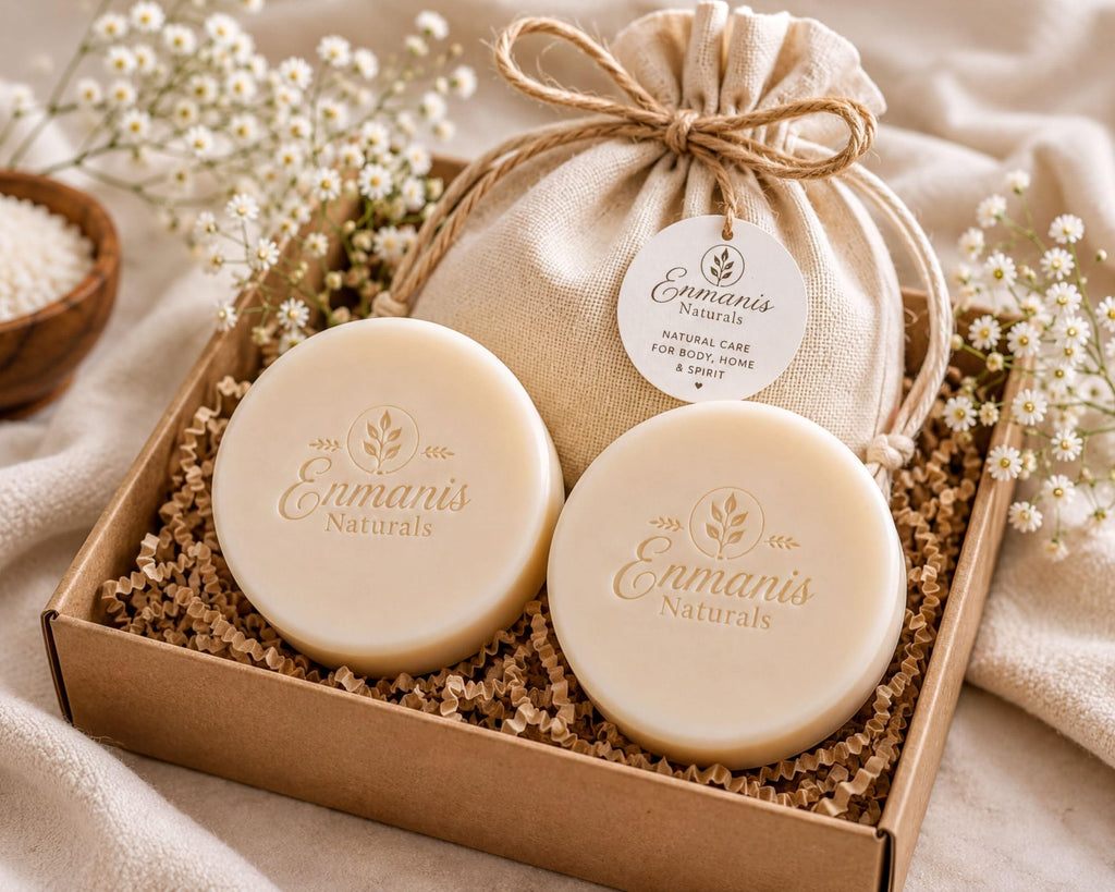 Rice Soap Bar for Dull Skin | Goat Milk Facial Cleansing (Gift Set of 2)