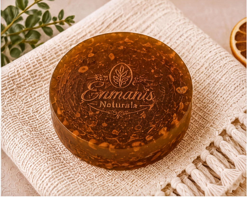 Handmade Orange, Glycerin Soap Gift Set | Citrus Oil | Dried Peel | Translucent Amber Bars