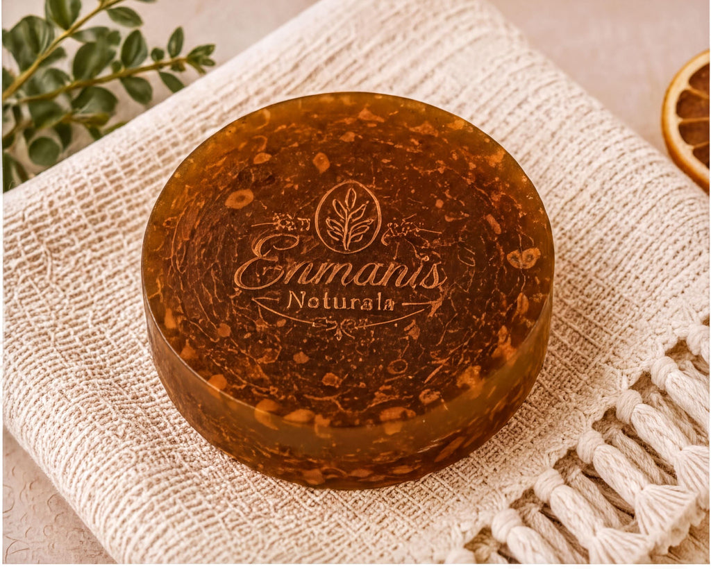 Handmade Orange Glycerin Soap Gift Set, Citrus Scent, Washcloth, Card (Gift Ready)