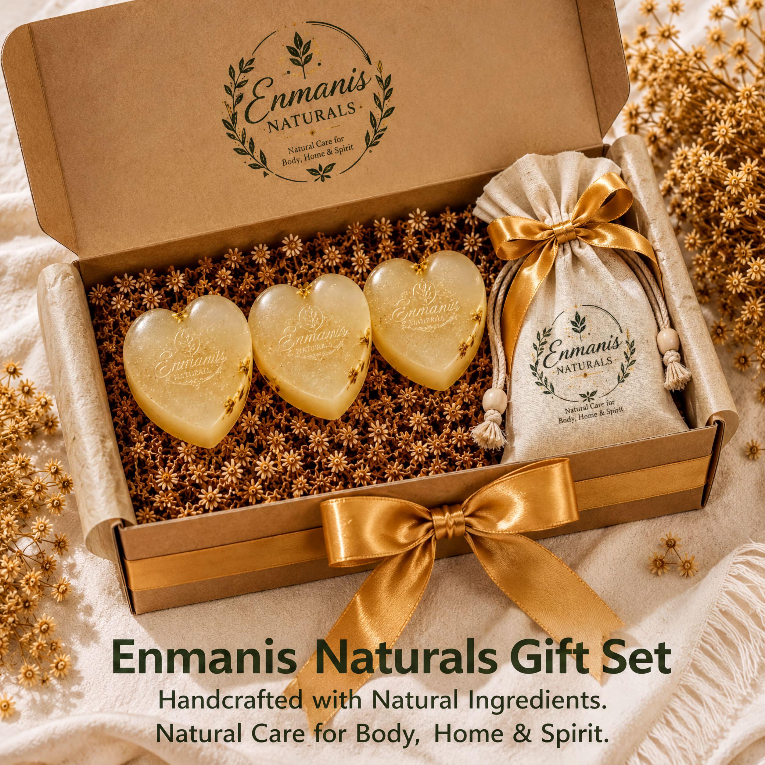 Unscented Soap Bar | Fragrance-Free Glycerin | Heart-Shaped Handmade, Sensitive Skin, Chamomille