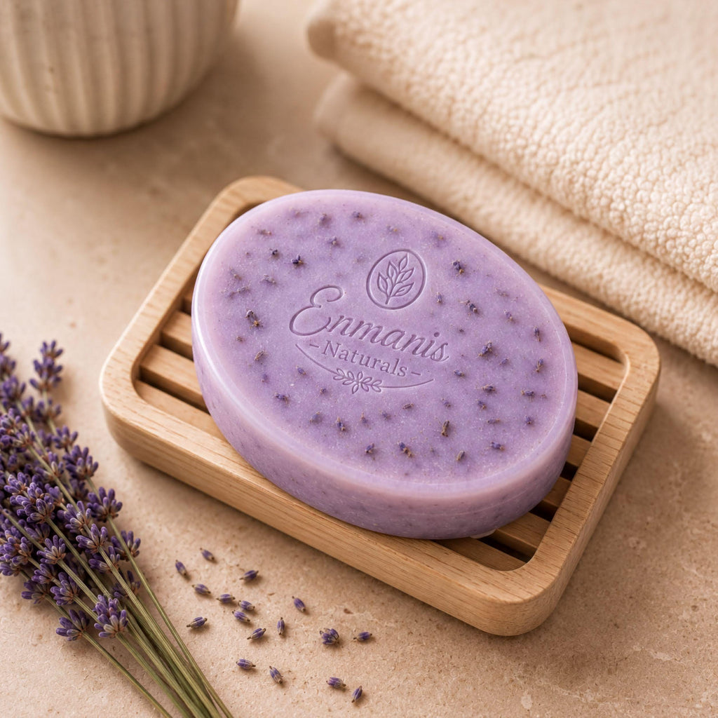 Handmade Lavender Goat Milk Soap Gift Set, Botanical Spa Box, Natural Aromatherapy Cleansing