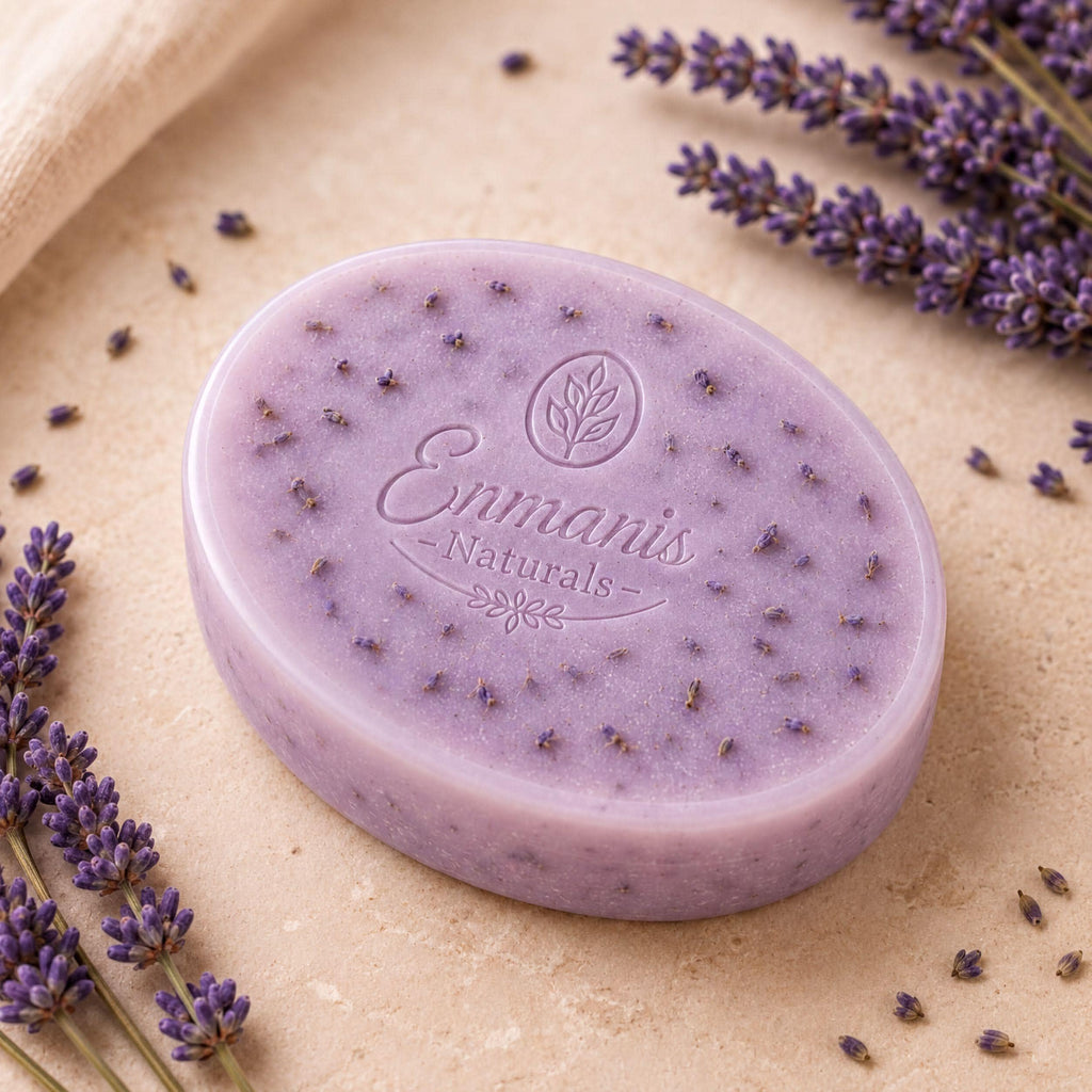 Handmade Lavender Goat Milk Soap Gift Set, Spa Relaxation Box (3 Bars)