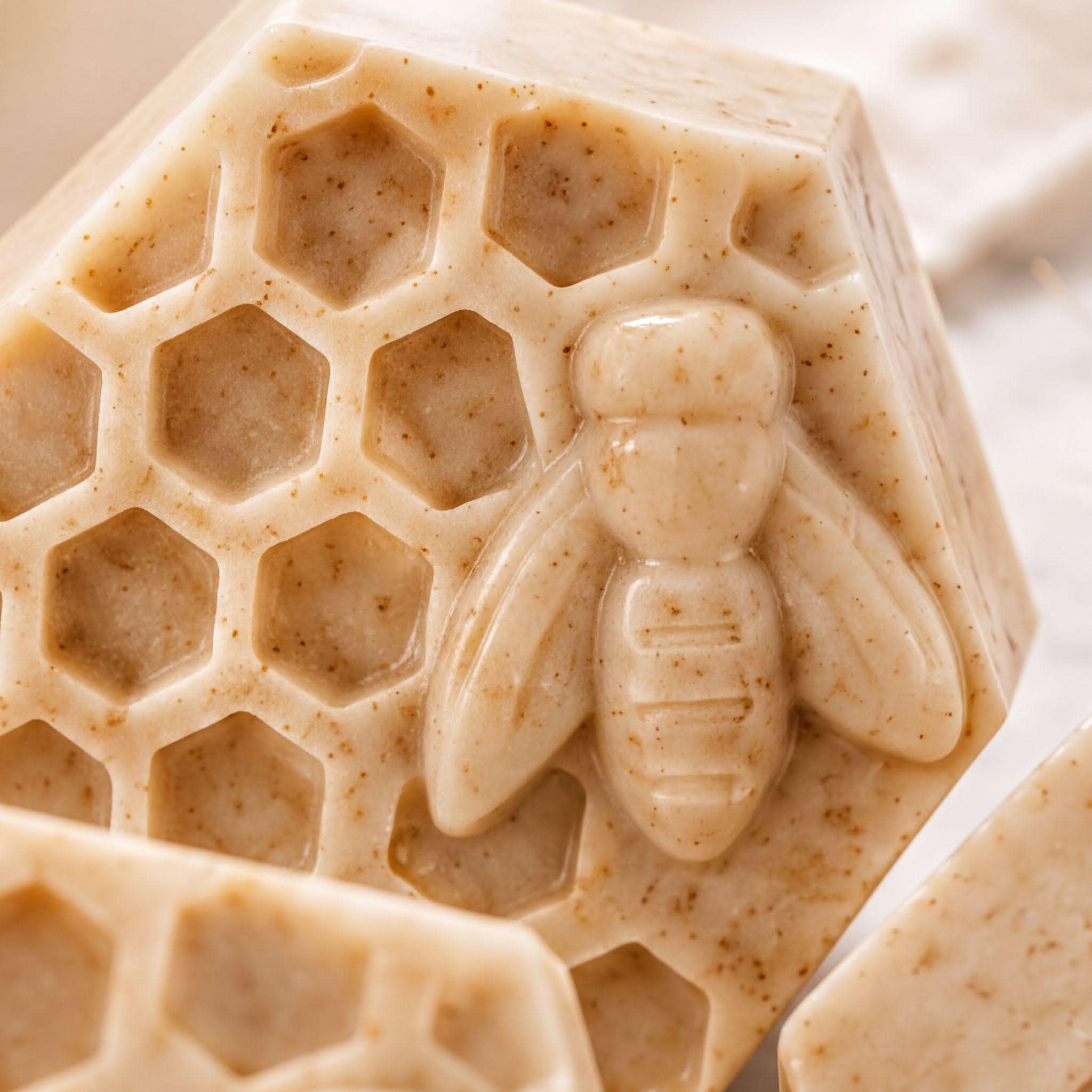 Oatmeal Honey Goat Milk Soap Trio Set with Bamboo Dish, Warm Vanilla Honey