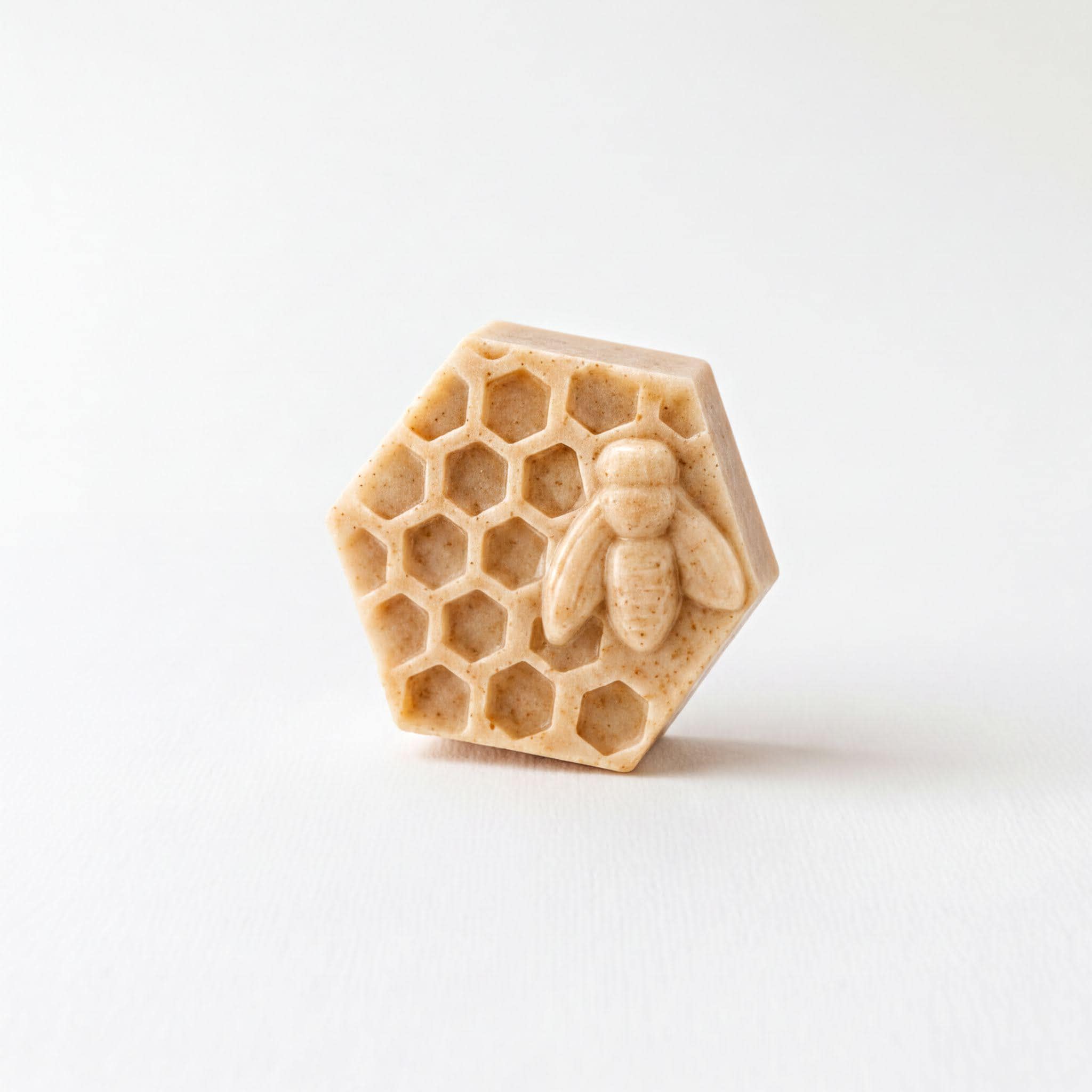 Oatmeal Honey Goat Milk Soap, Honeycomb Bee Trio Set Of 3 | Bamboo Dish | Personalized Gift Box