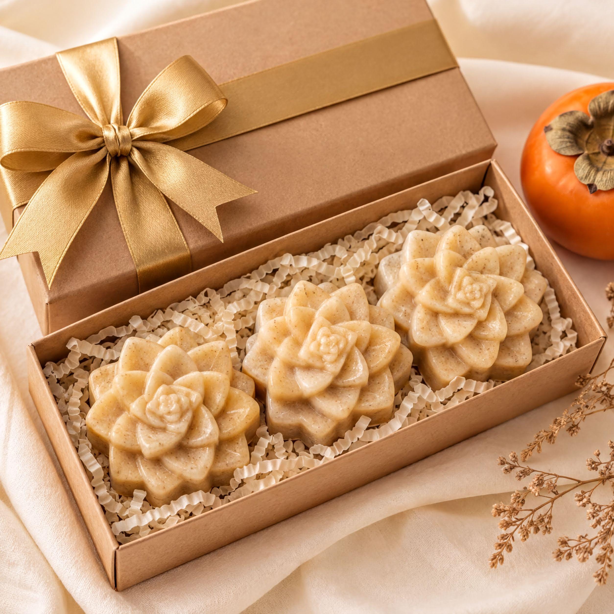 Persimmon Goat Milk Soap Bar | Niacinamide, Kaolin Clay, Blood Orange Cedarwood (Set of 3)