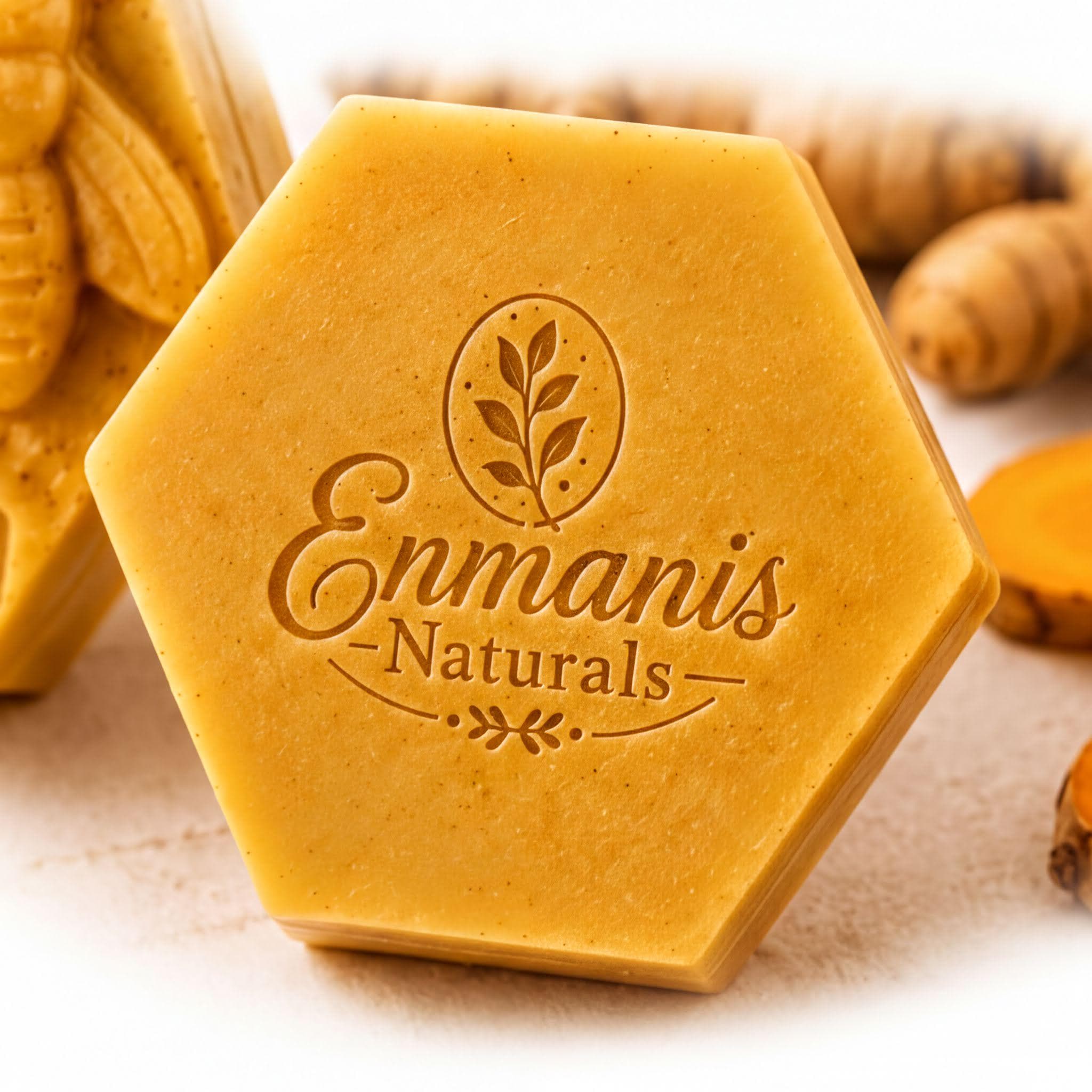 Turmeric Soap, Goat Milk | Shea Butter - Kojic Cleanser | Small Batch Face Body Trio 2.2 Oz