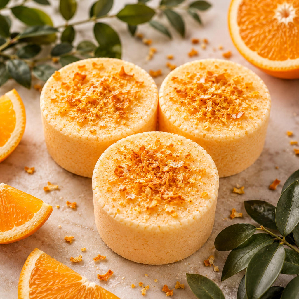 7 Shower Steamers Gift Set with Persimmon Goat Milk Soap & Bamboo Dish | Aromatherapy Spa