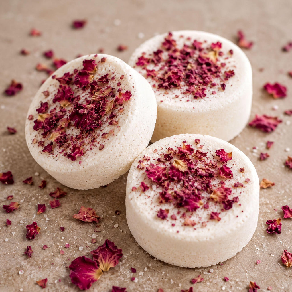 7 Shower Steamers Gift Set with Persimmon Goat Milk Soap & Bamboo Dish | Aromatherapy Spa