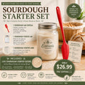 Live Sourdough Starter Culture, Active Wheat Starter for Artisan Bread Set