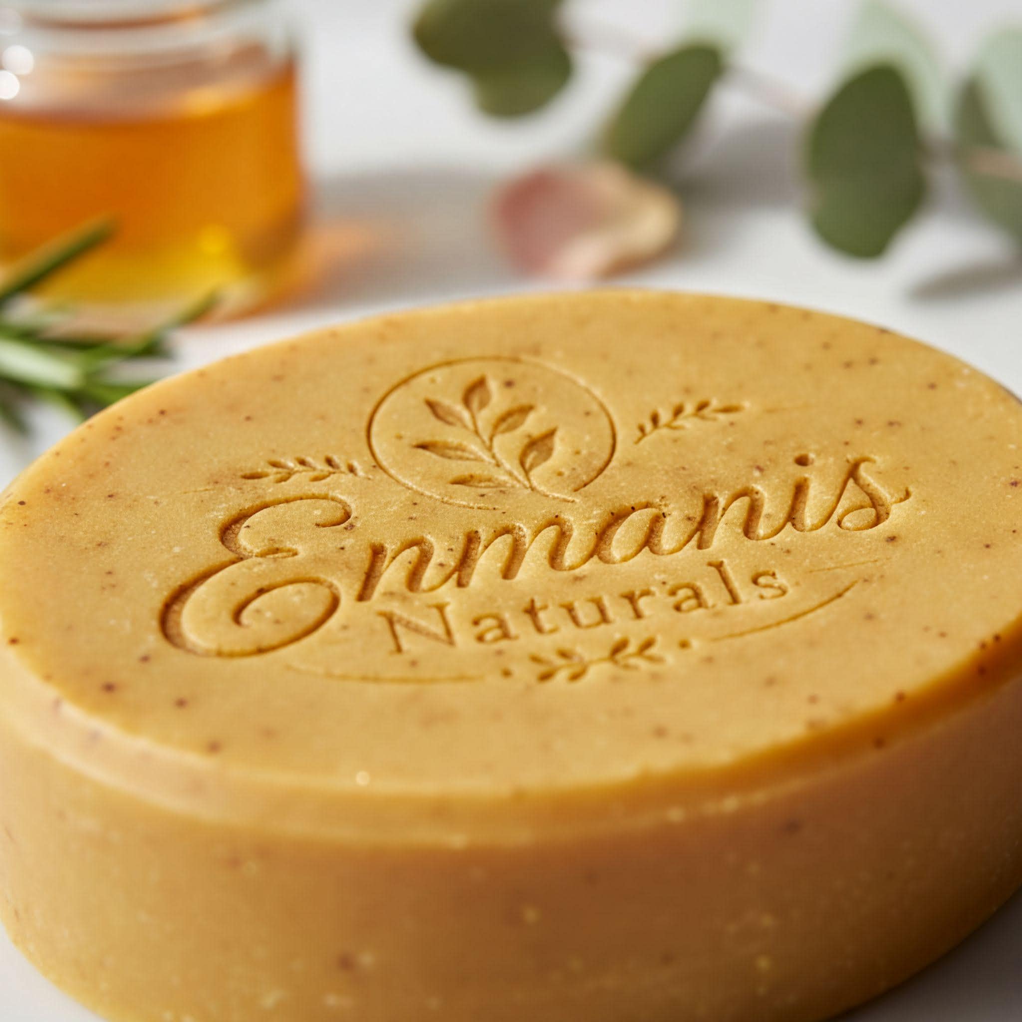 Turmeric Soap, Goat Milk Cleanser | Honey | Handmade Natural Bar For Face Body, 5.5 Oz