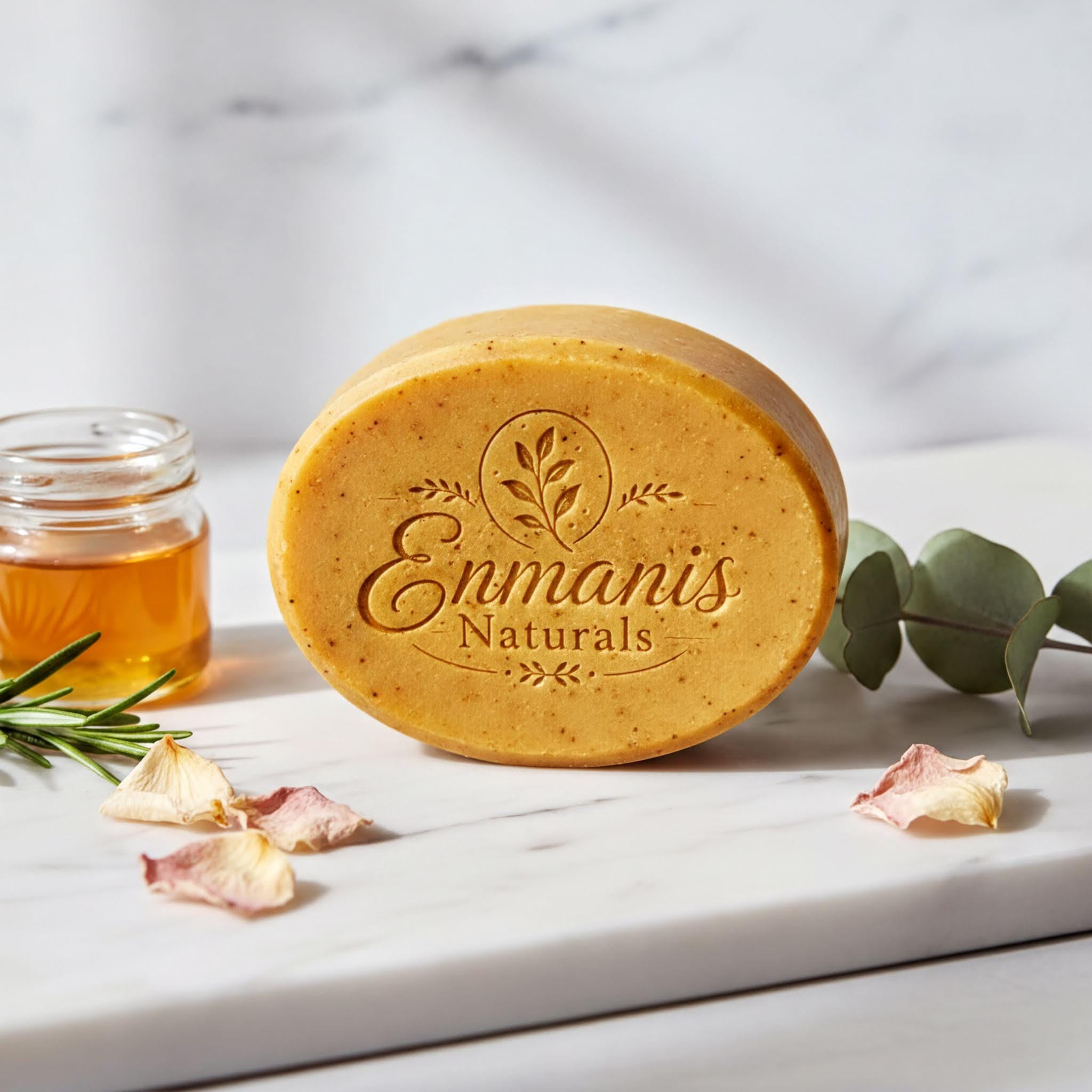 Turmeric Soap, Goat Milk Cleanser | Honey | Handmade Natural Bar For Face Body, 5.5 Oz