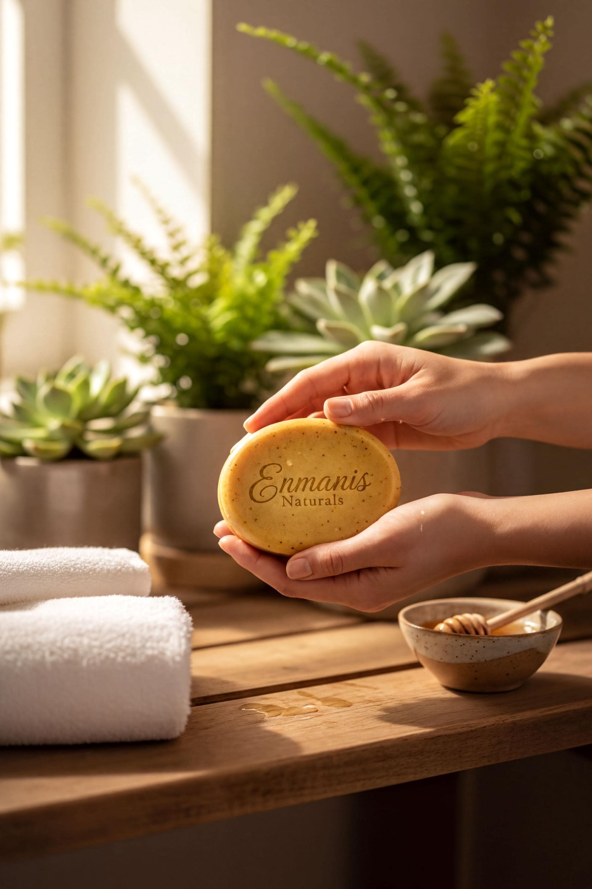 Turmeric Soap, Goat Milk Cleanser | Honey | Handmade Natural Bar For Face Body, 5.5 Oz