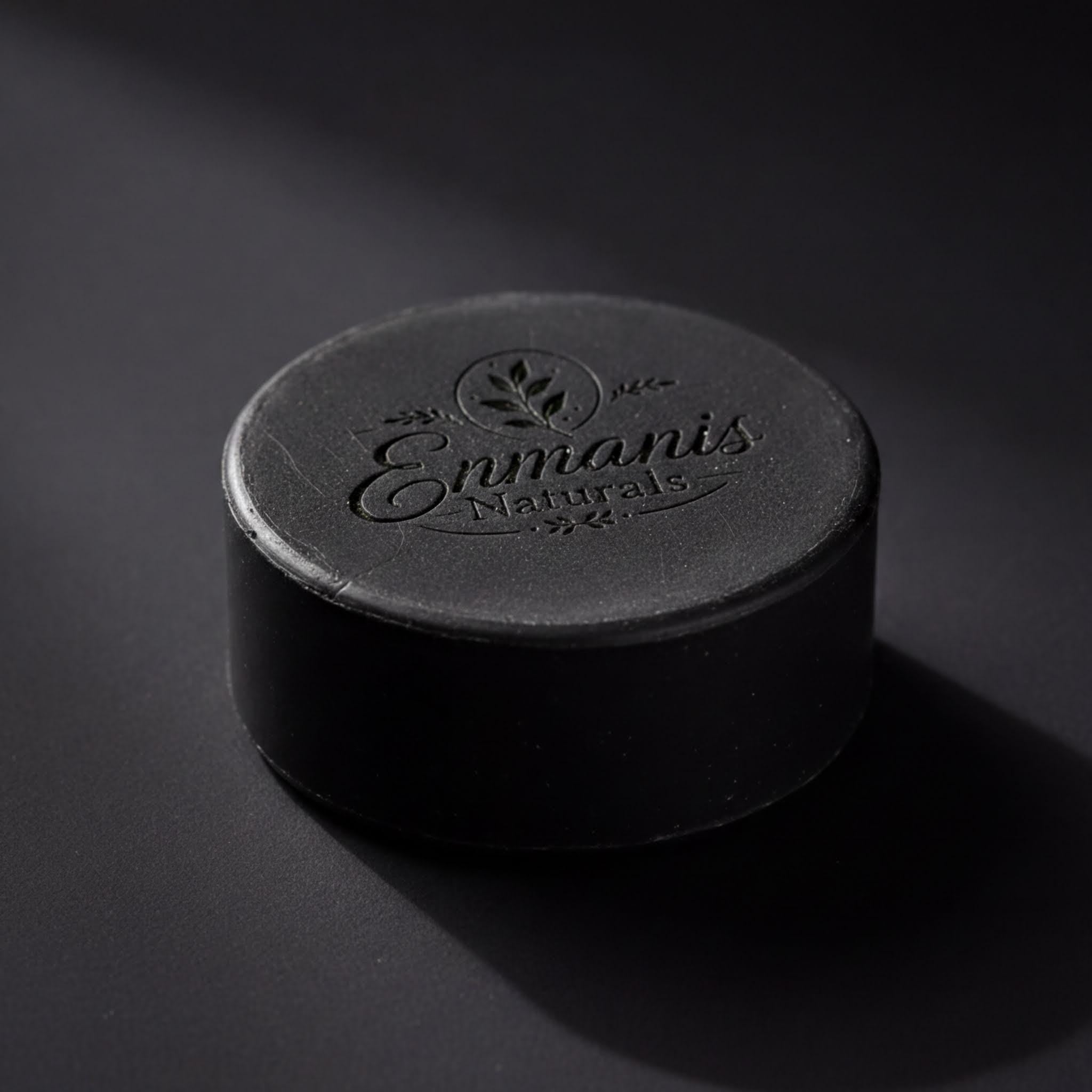 Activated Charcoal Soap, Goat Milk Base, Tea Tree Mint, Kaolin Clay, Round Bar