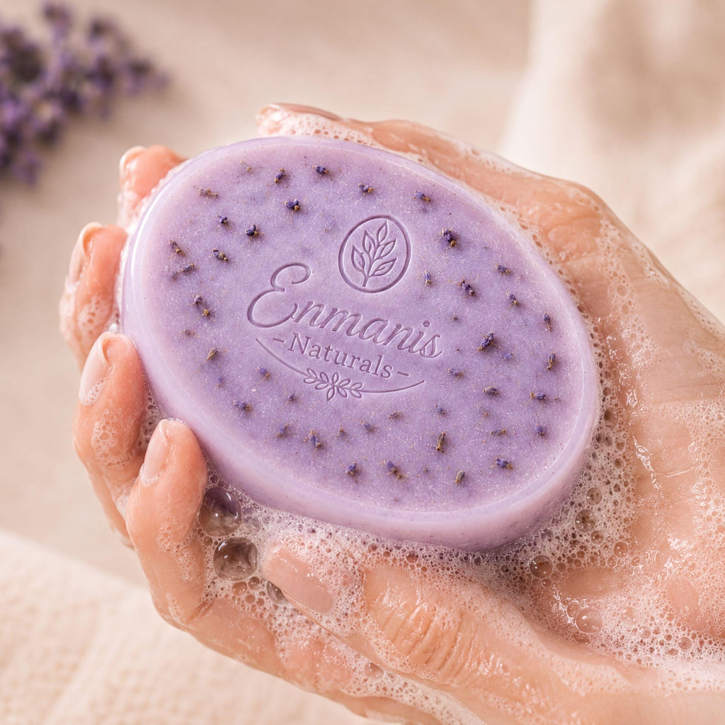 Handmade Lavender Goat Milk Soap Bar | Pure Essential Oils, Calming Spa Gift
