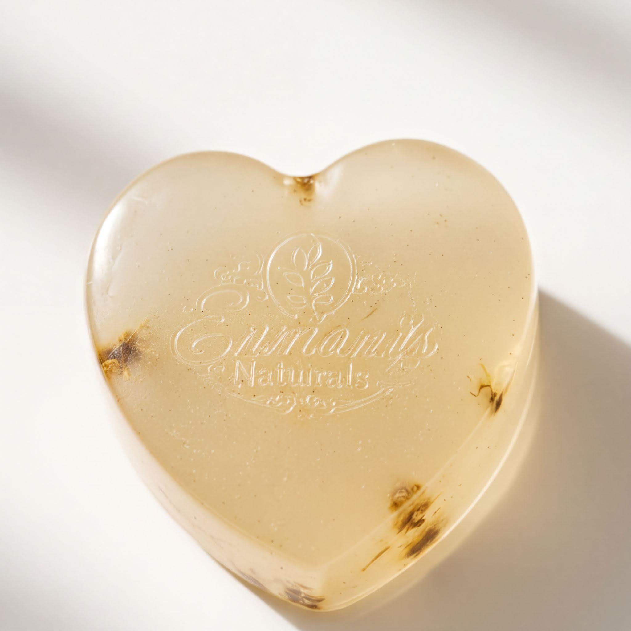 Fragrance-Free Glycerin Heart Soap, Unscented Gentle Cleanser for Sensitive Skin