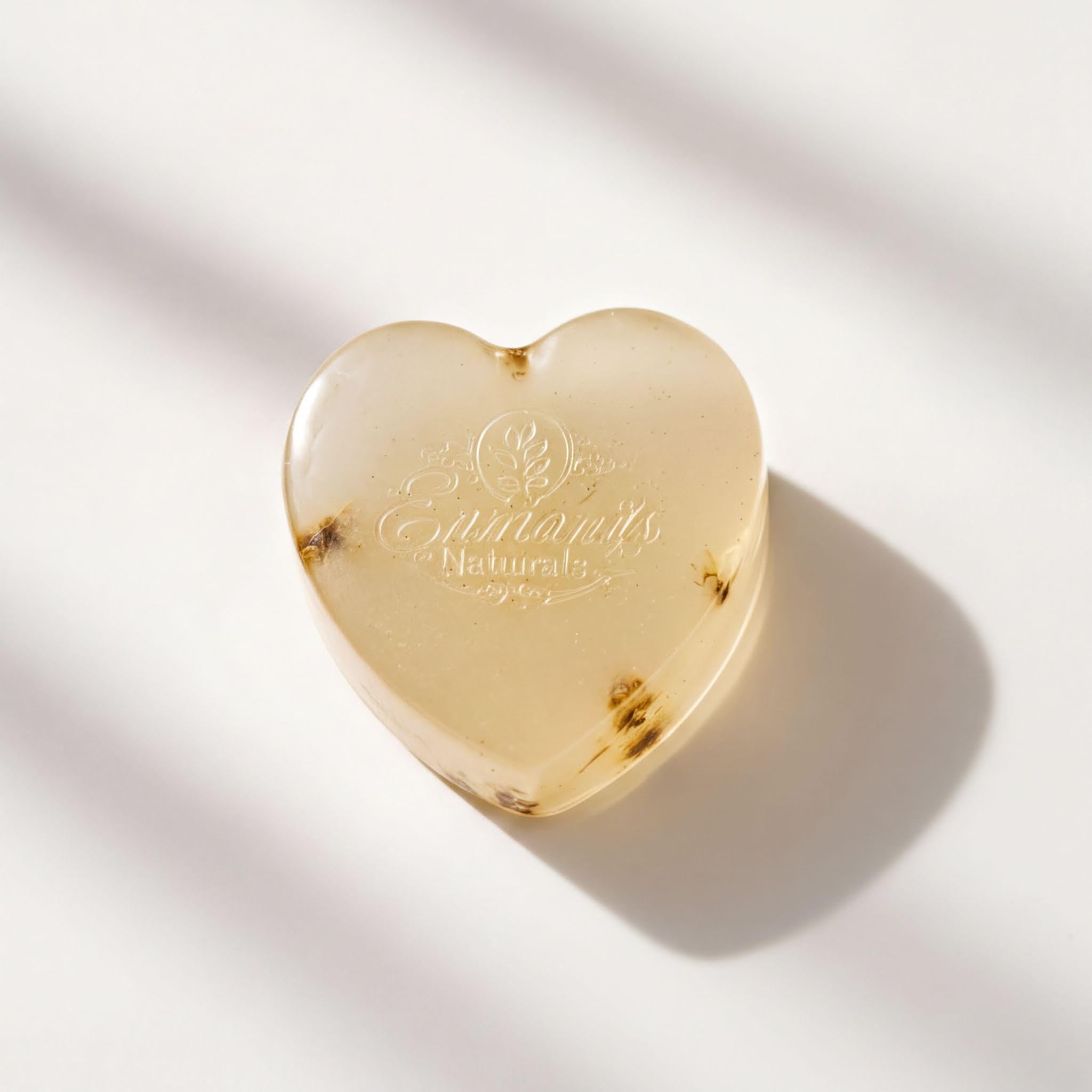 Skin Calming Soap, Heart-Shaped Handmade Bar | Glycerin | Fragrance-Free Gentle Cleanser