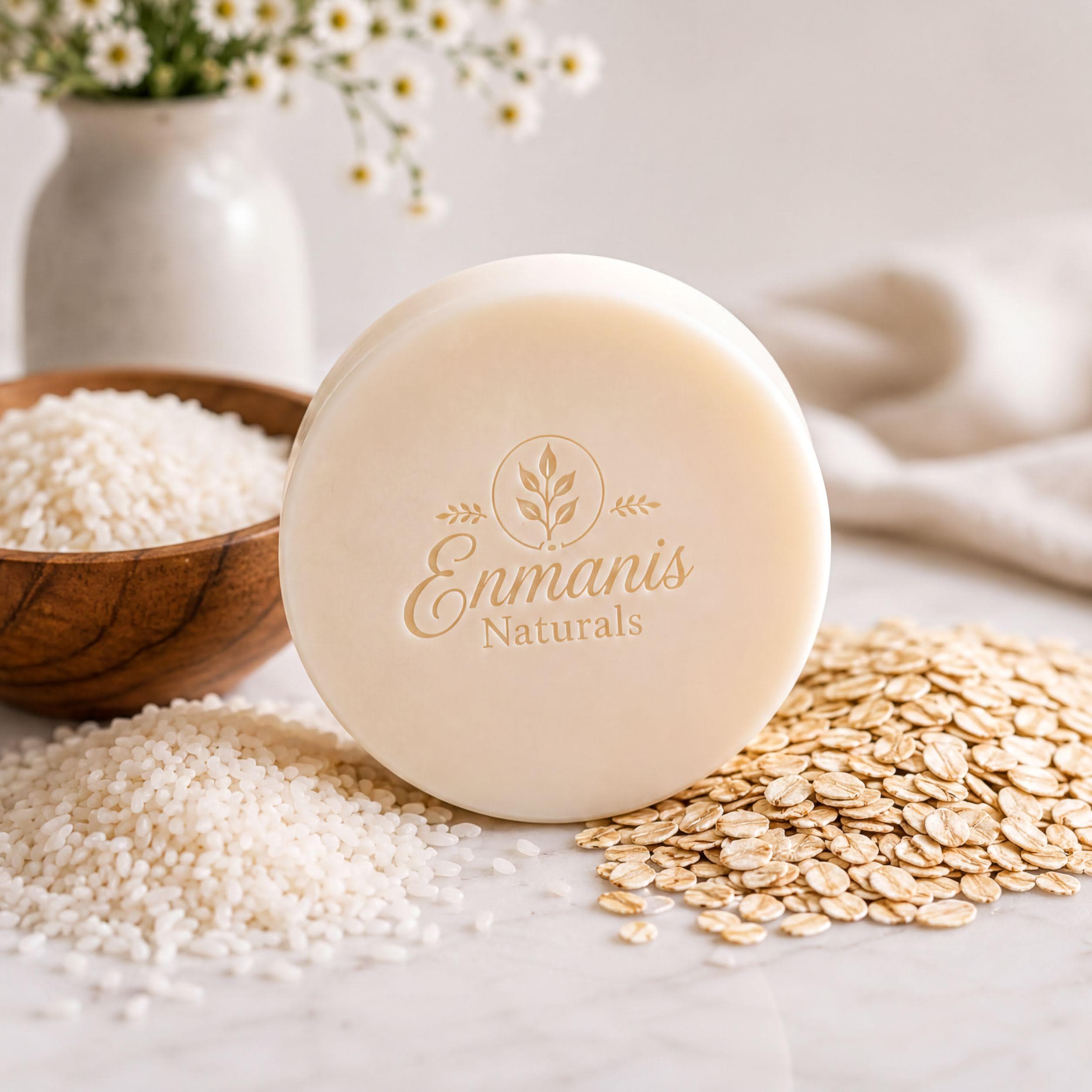 Handmade Rice Soap, Goat Milk Facial Bar, Korean Skincare Ritual, Small Batch Cleansing