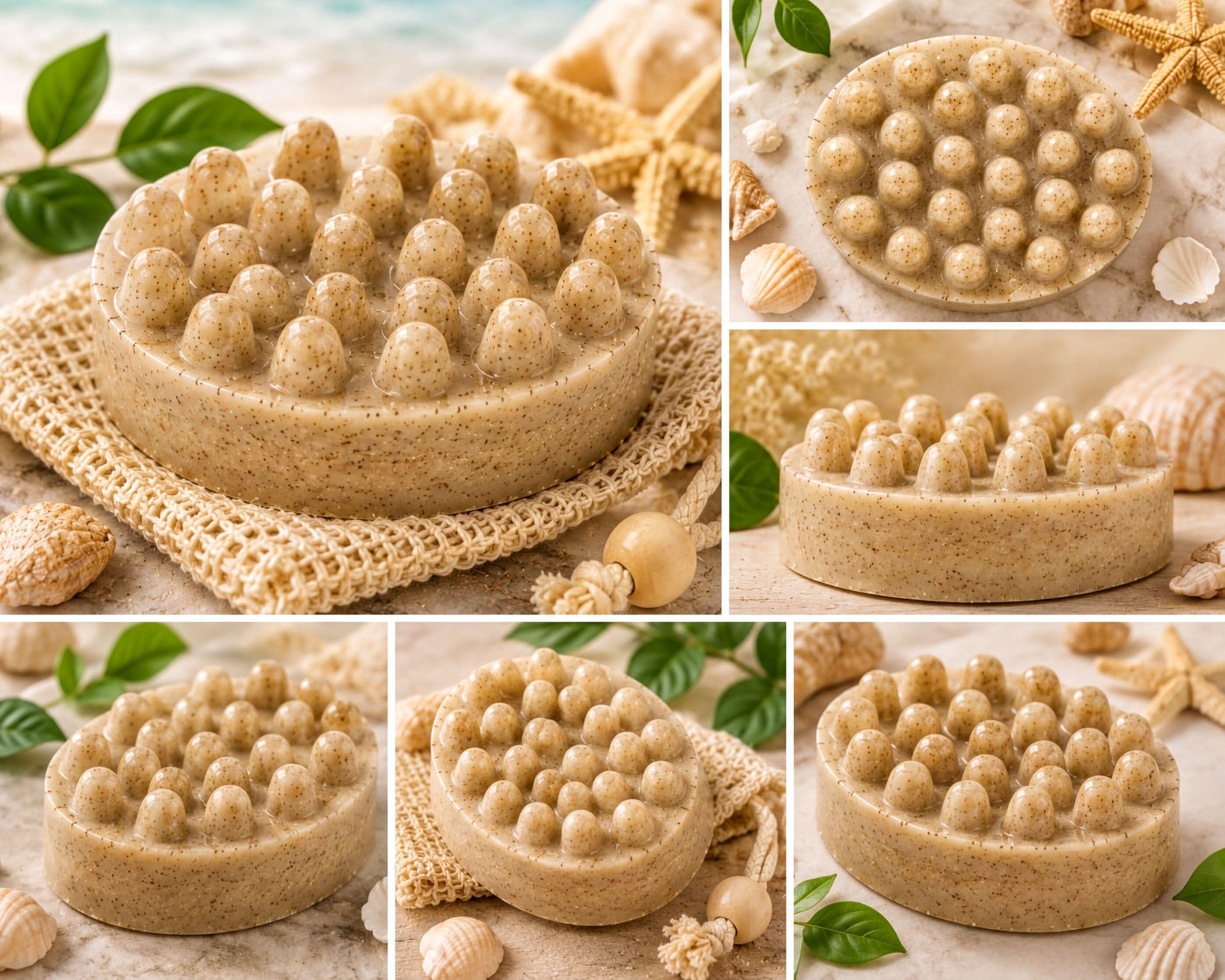 After Beach Massage Bar | Goat Milk Aloe Vera Salt Reset Soap (4–4.5 Oz)