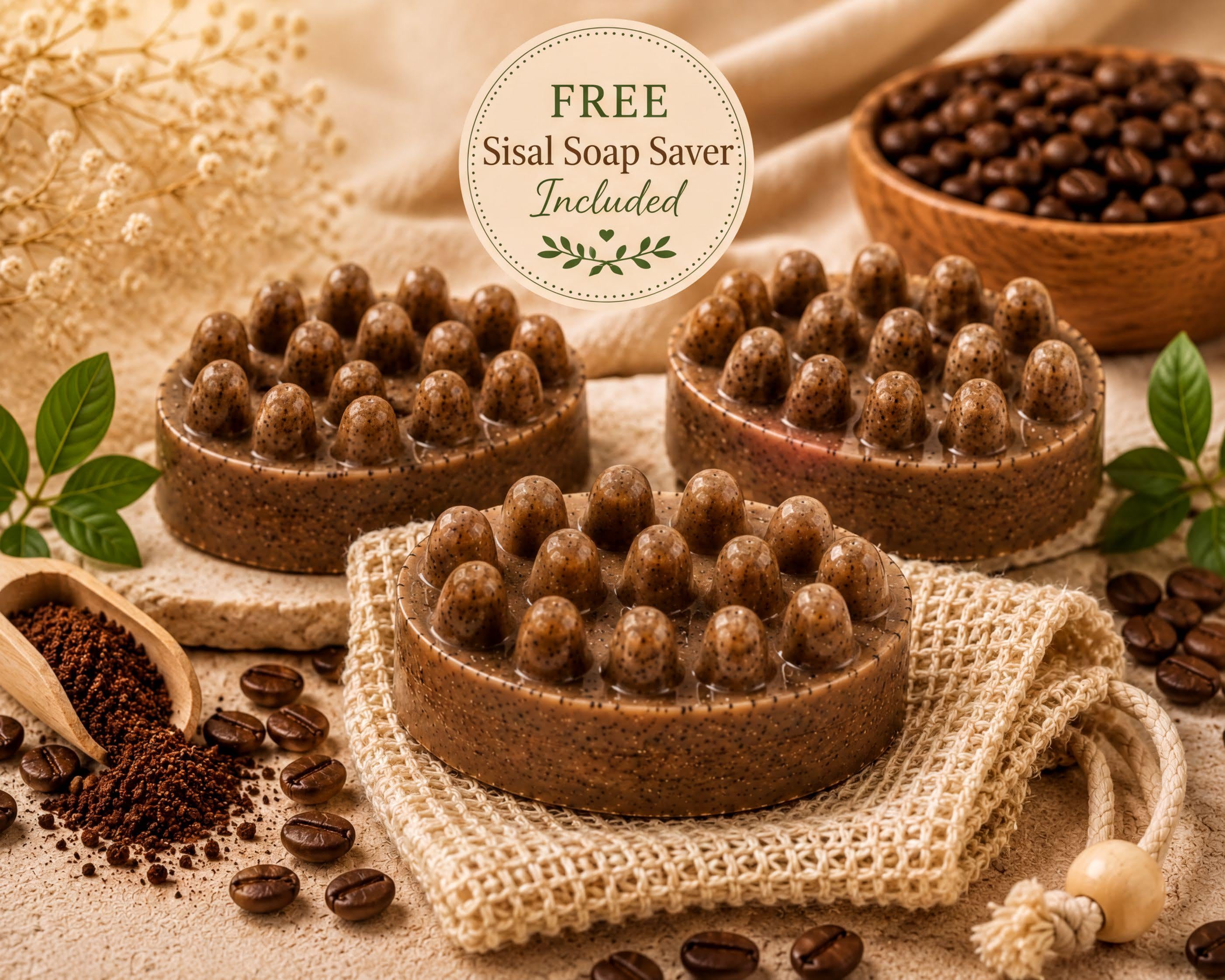 Coffee Soap | Goat Milk Massage Bar, Exfoliating Aroma - Handmade Natural Skincare, Artisan