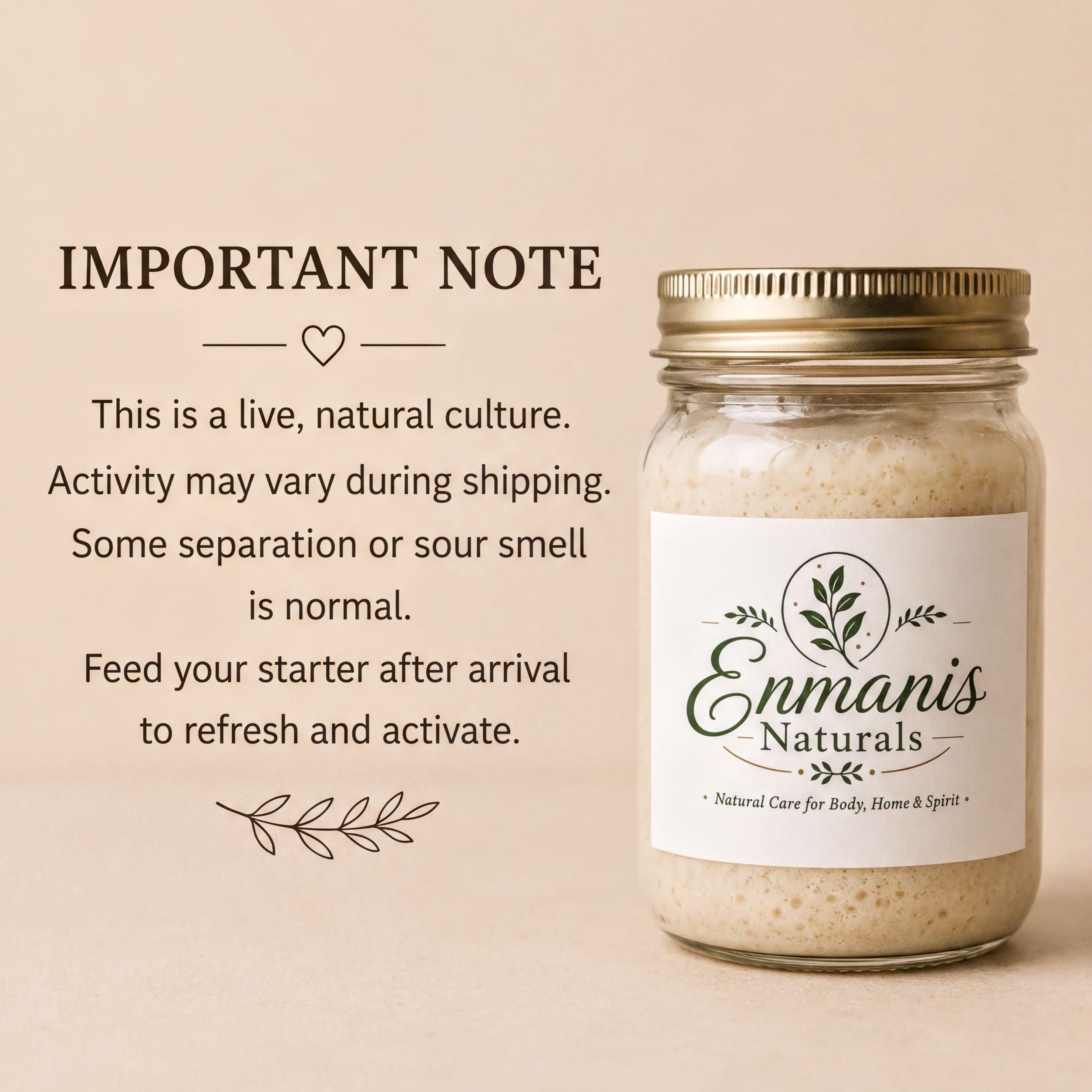 Sourdough Starter, Live Culture | Fresh Artisan Bread Base | Wheat Flour, Water, Wild Yeast