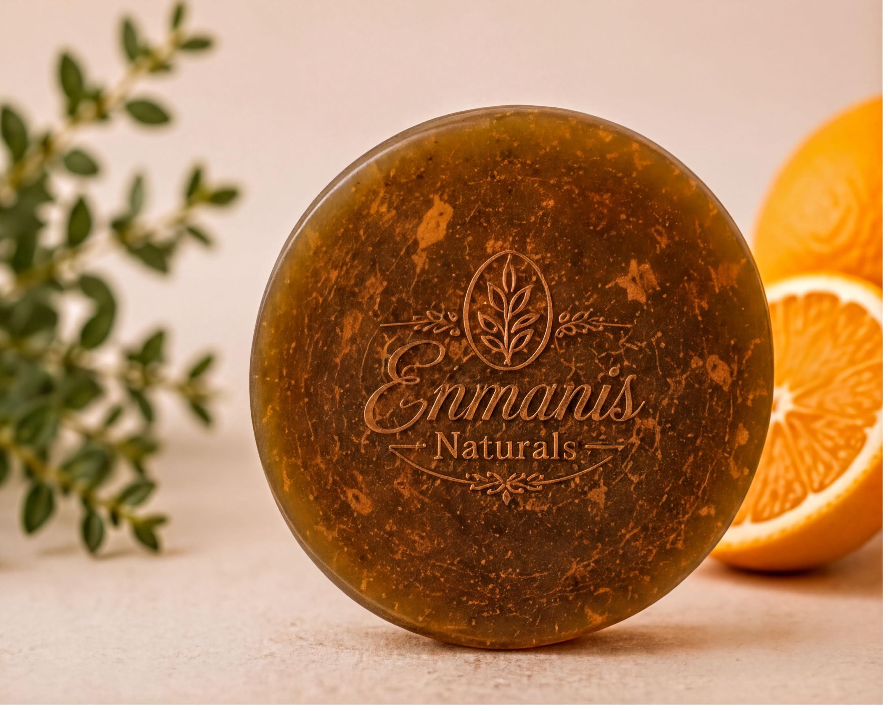 Handmade Orange, Glycerin Soap Gift Set | Citrus Oil | Dried Peel | Translucent Amber Bars