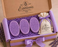 Handmade Lavender Goat Milk Soap Gift Set, Botanical Spa Box, Natural Aromatherapy Cleansing