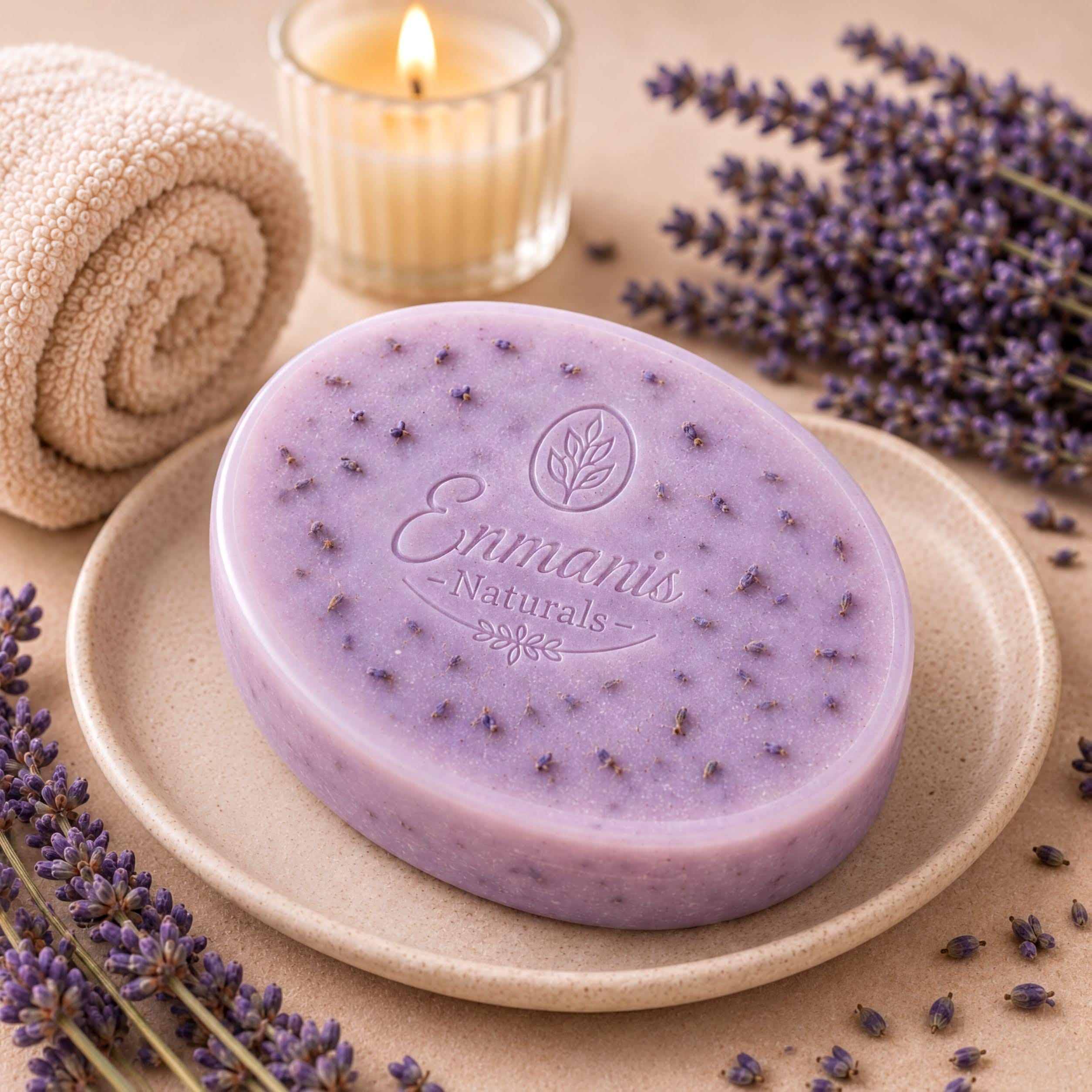 Handmade Lavender Goat Milk Soap Gift Set, Botanical Spa Box, Natural Aromatherapy Cleansing
