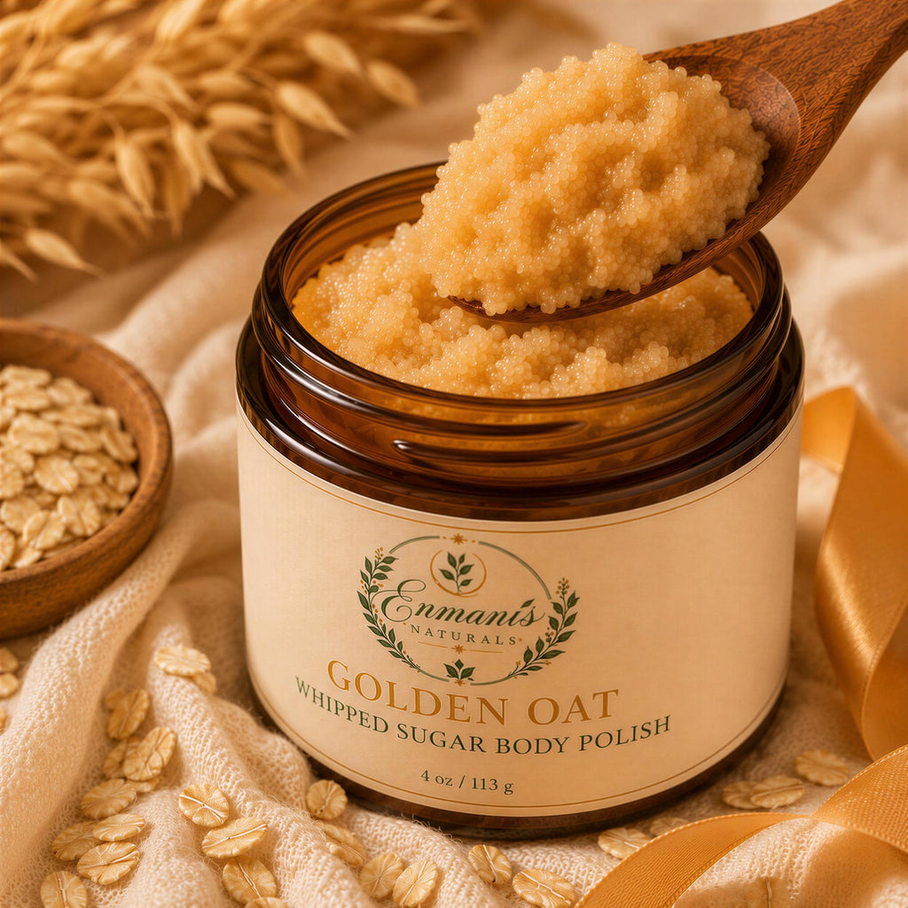 Oatmeal Soap & Whipped Sugar Body Polish Set | Shea Butter, Cane Sugar (4 oz)