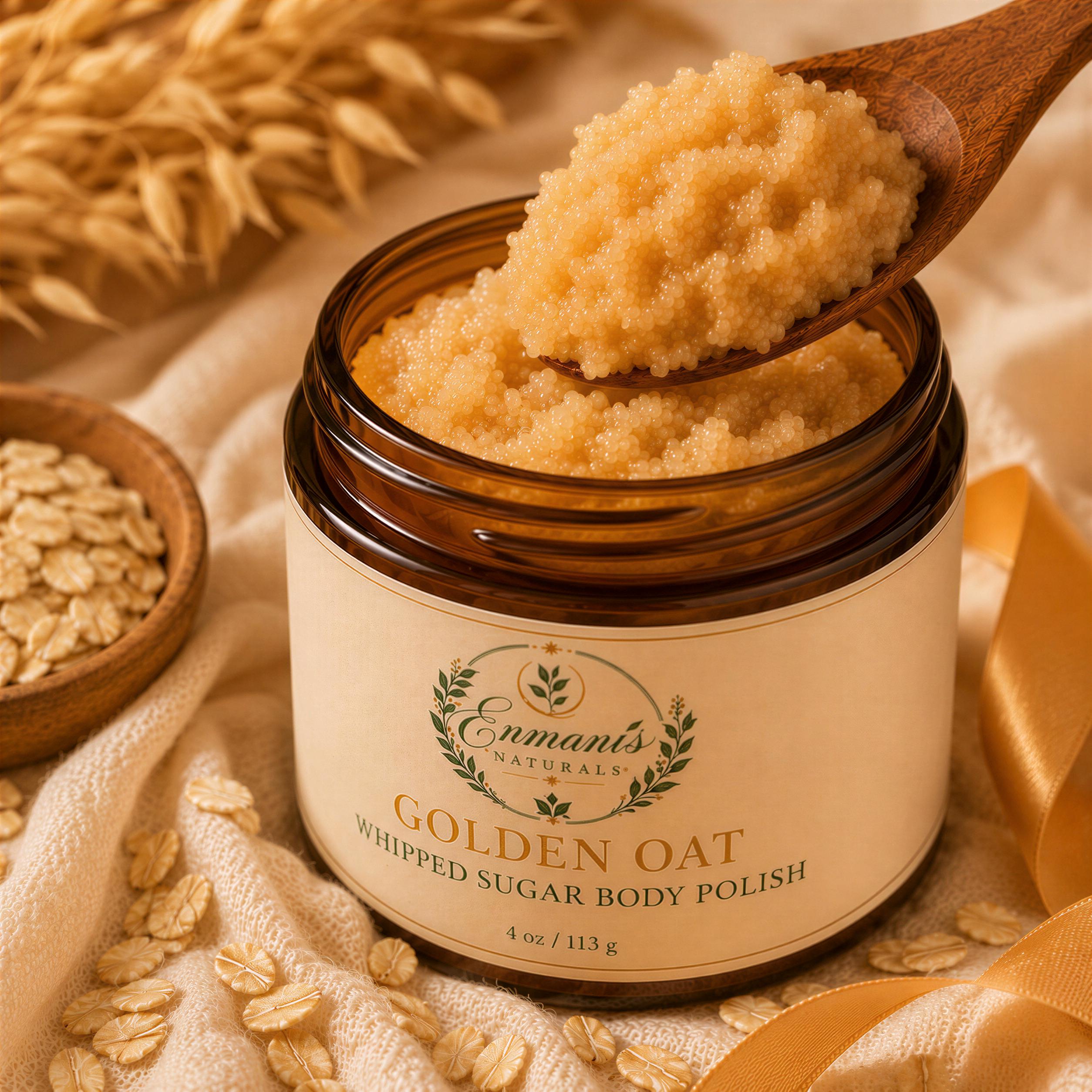 Oatmeal Soap & Whipped Sugar Body Polish Set | Shea Butter, Cane Sugar (4 oz)