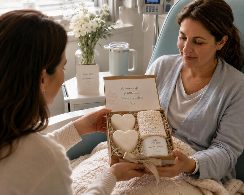 Fragrance-Free Soap & Body Cream Care Package, Crochet Washcloth, Personalized Card (Gift Ready)