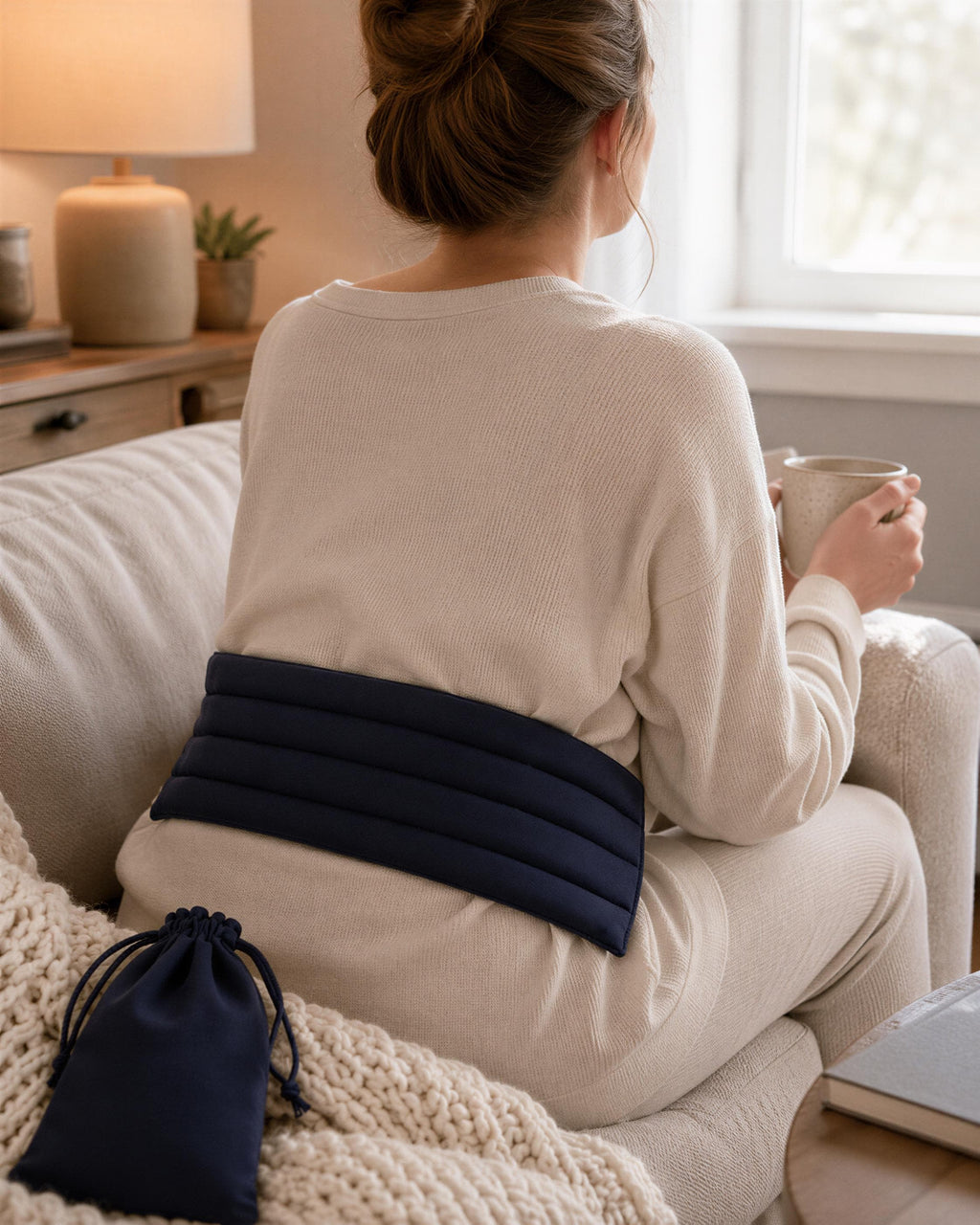 Lavender Rice Neck Heating Pad – Microwavable Warm Wrap, Organic Oat Cotton Comfort Gift