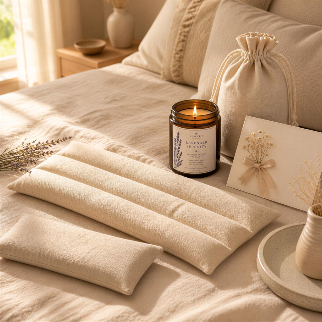Bridesmaid Proposal Gift Box – Lavender Neck Wrap, Eye Pillow & Candle Set, Personalized Spa Gift