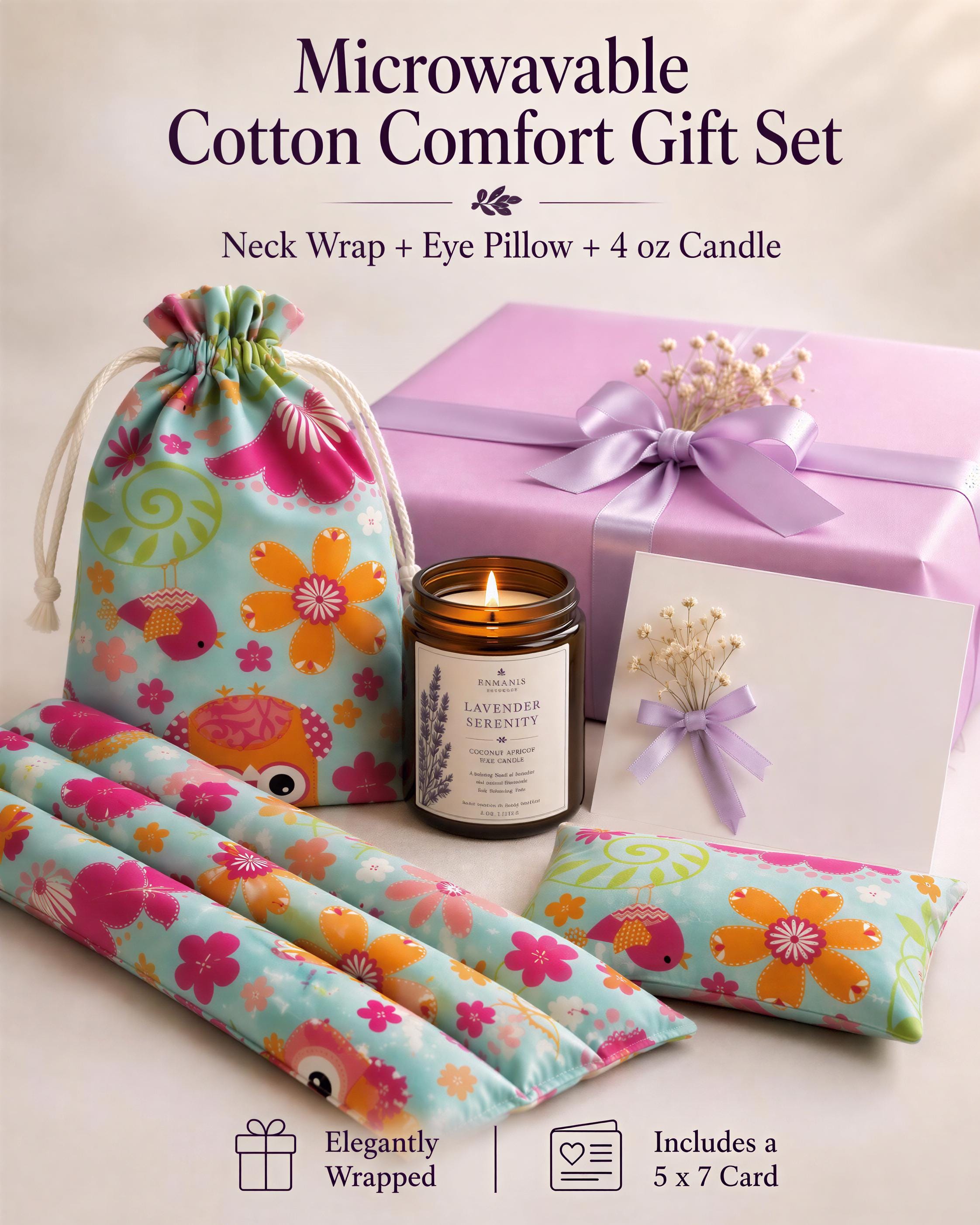 Bridesmaid Proposal Gift Box – Lavender Neck Wrap, Eye Pillow & Candle Set, Personalized Spa Gift