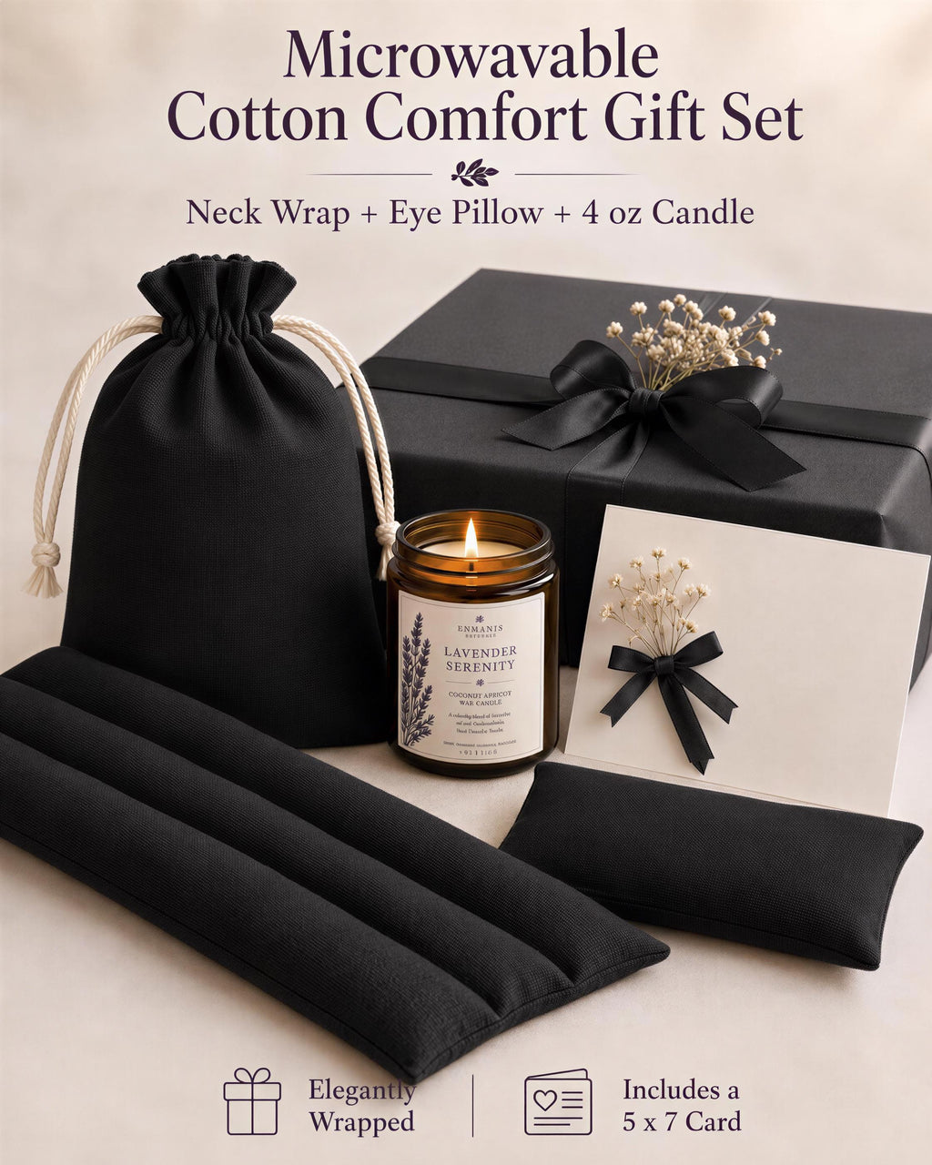 Bridesmaid Proposal Gift Box – Lavender Neck Wrap, Eye Pillow & Candle Set, Personalized Spa Gift