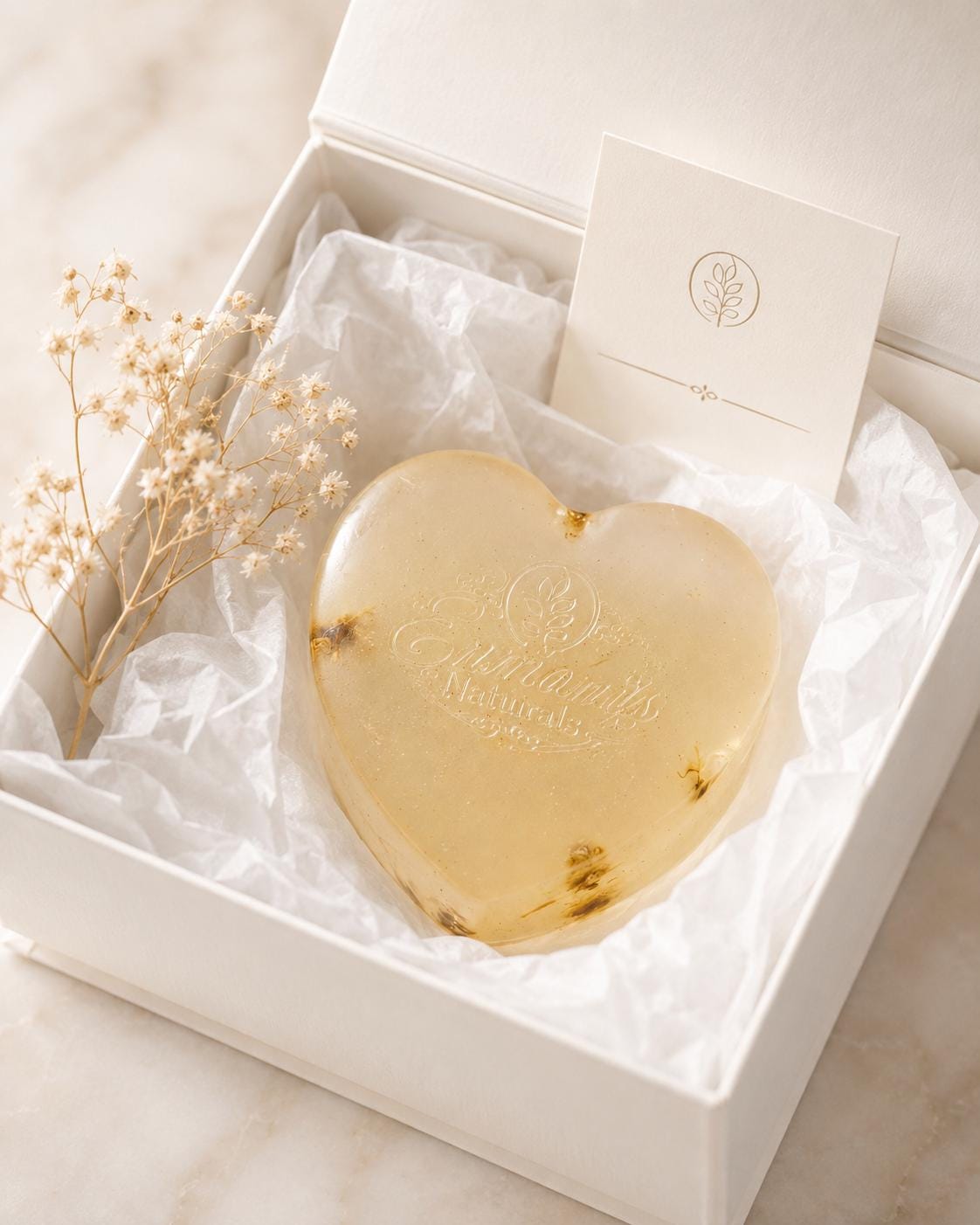 Fragrance-Free Glycerin Heart Soap, Unscented Gentle Cleanser for Sensitive Skin