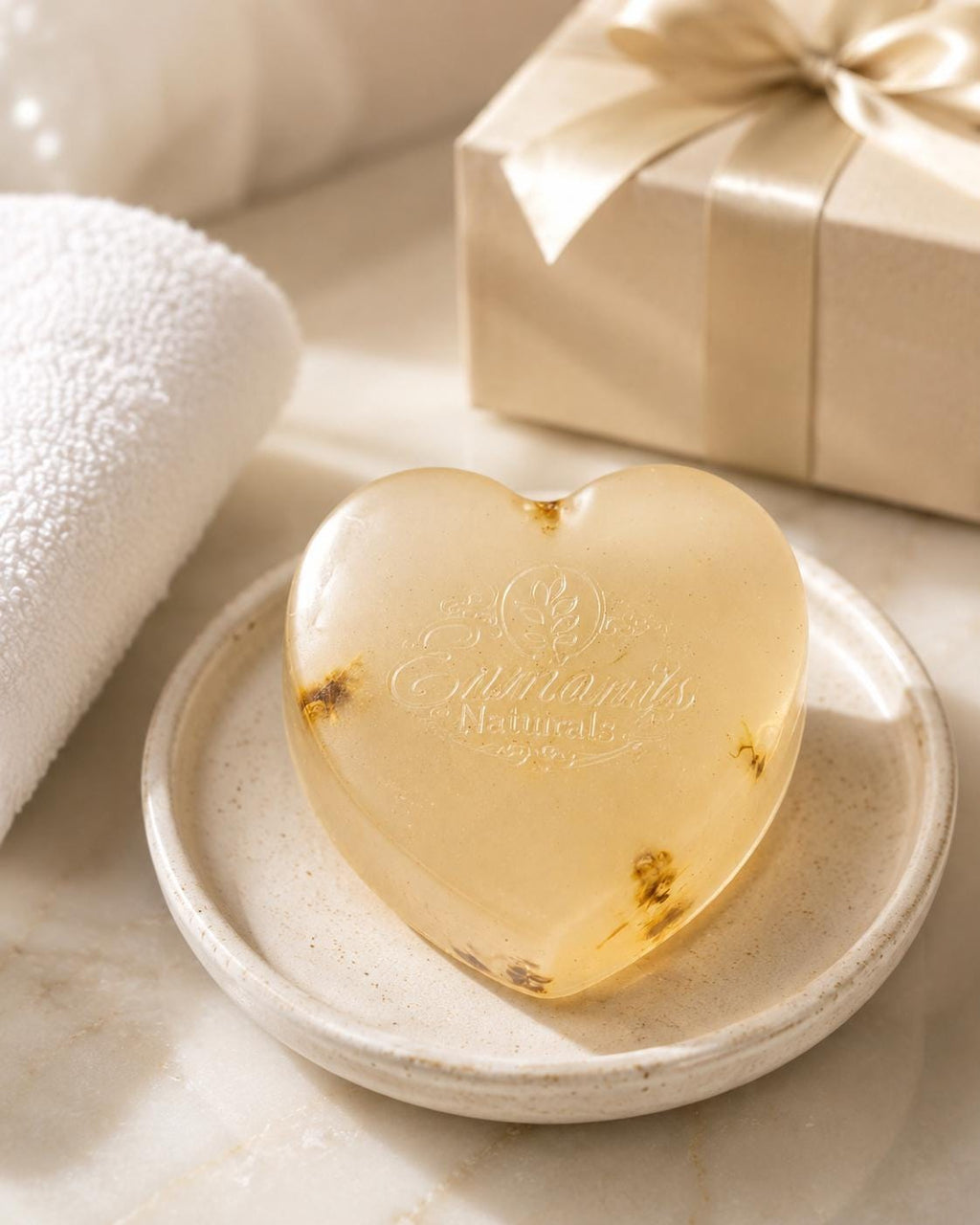 Fragrance-Free Glycerin Heart Soap, Unscented Gentle Cleanser for Sensitive Skin