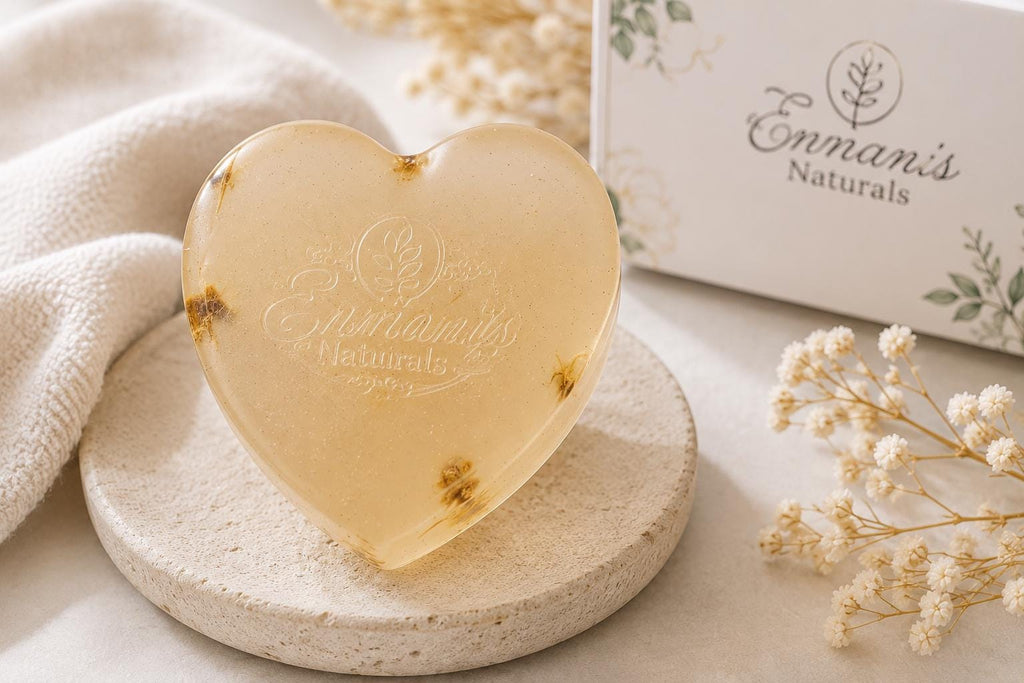 Fragrance-Free Glycerin Heart Soap, Unscented Gentle Cleanser for Sensitive Skin
